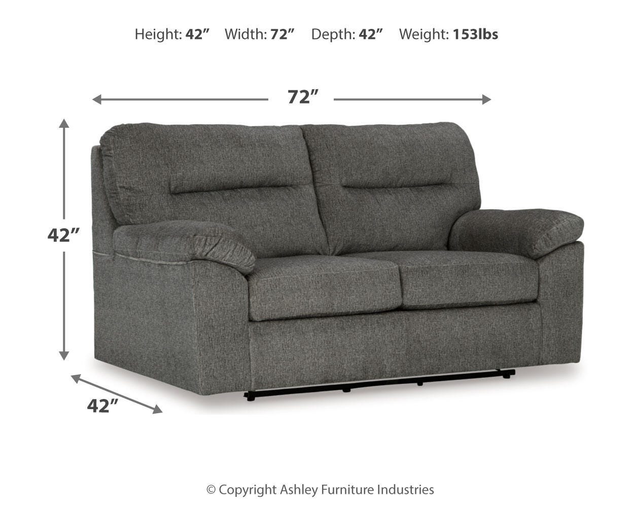 Bindura Glider Loveseat - image 4
