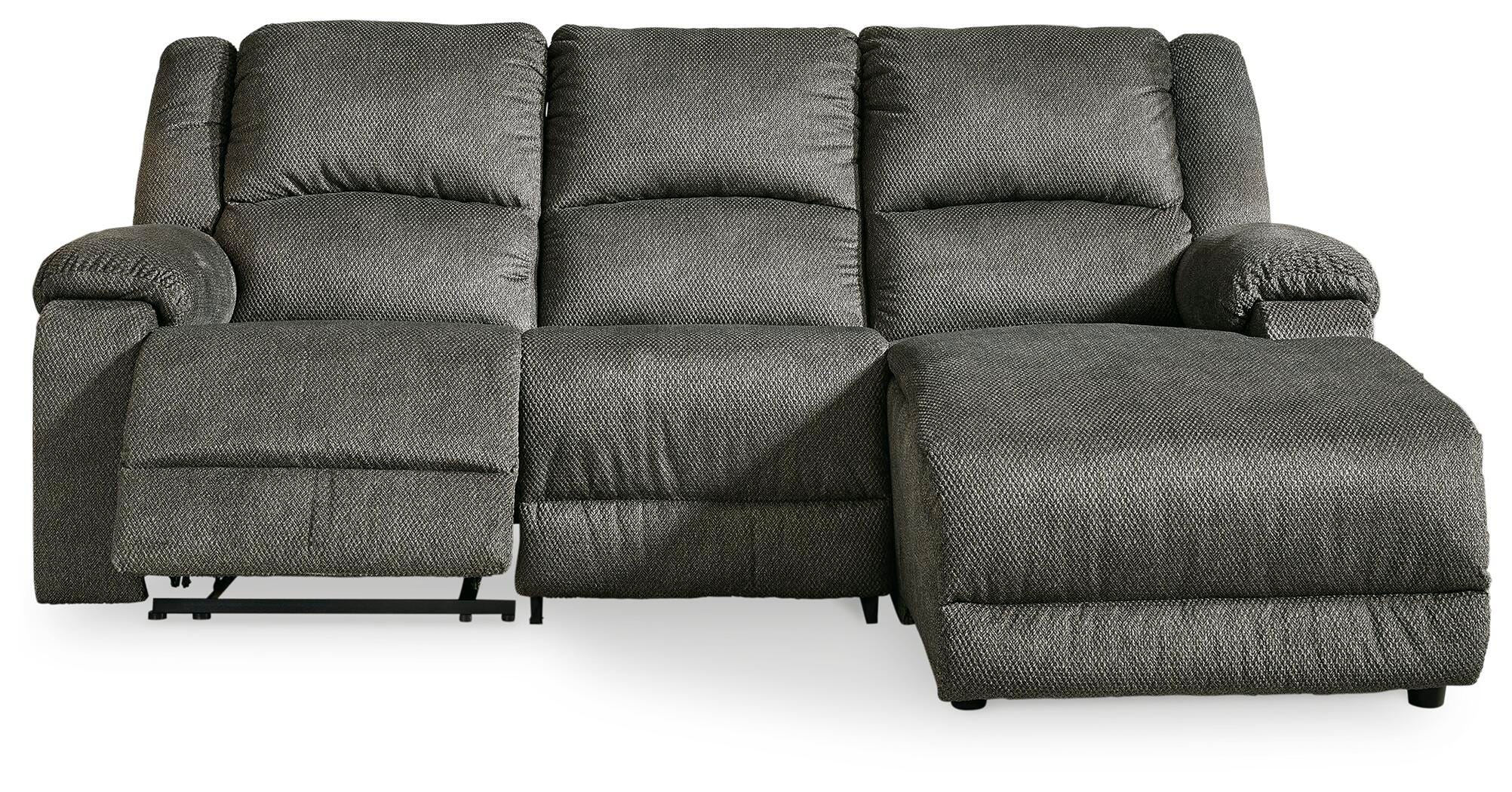 Benlocke 3-Piece Reclining Sectional with Chaise, Flannel, large