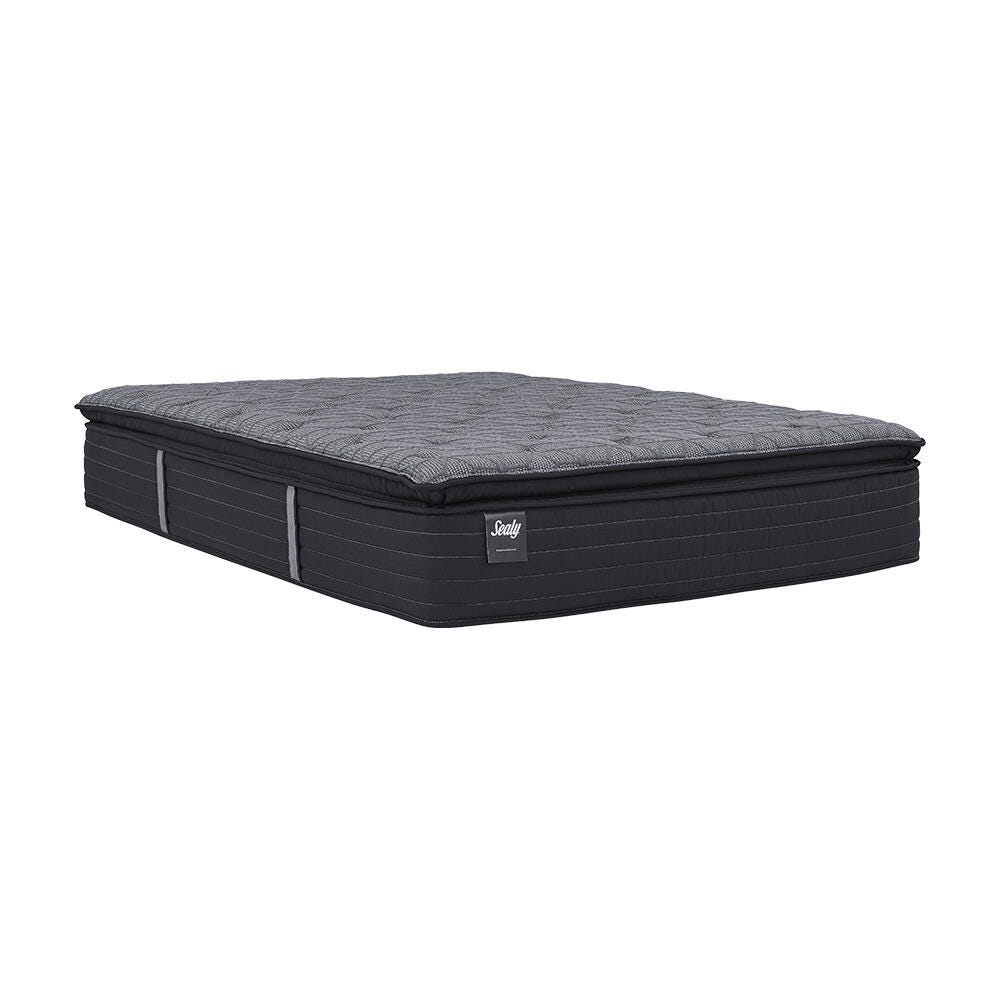 Sealy Sealy® Princeton, Soft Euro Pillowtop - Split California King, Dark Gray, large