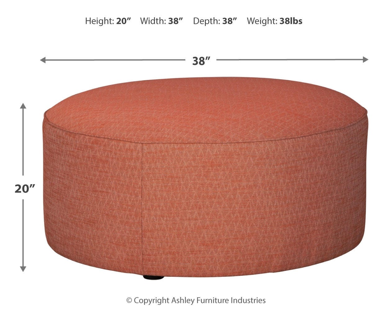 Almanza Oversized Accent Ottoman | Ashley