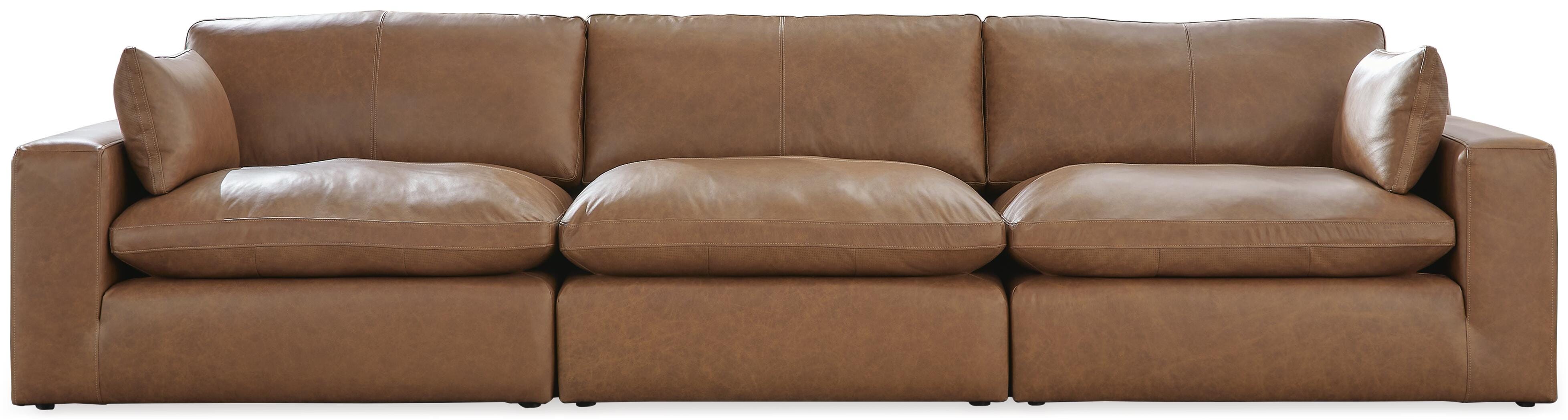 Emilia 3-Piece Sectional Sofa, Caramel, large