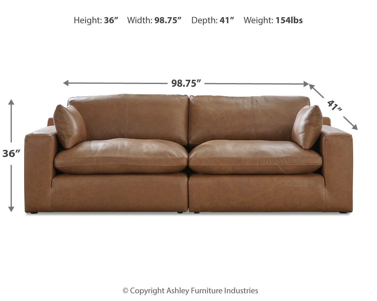 Emilia 2-Piece Sectional Loveseat - image 5