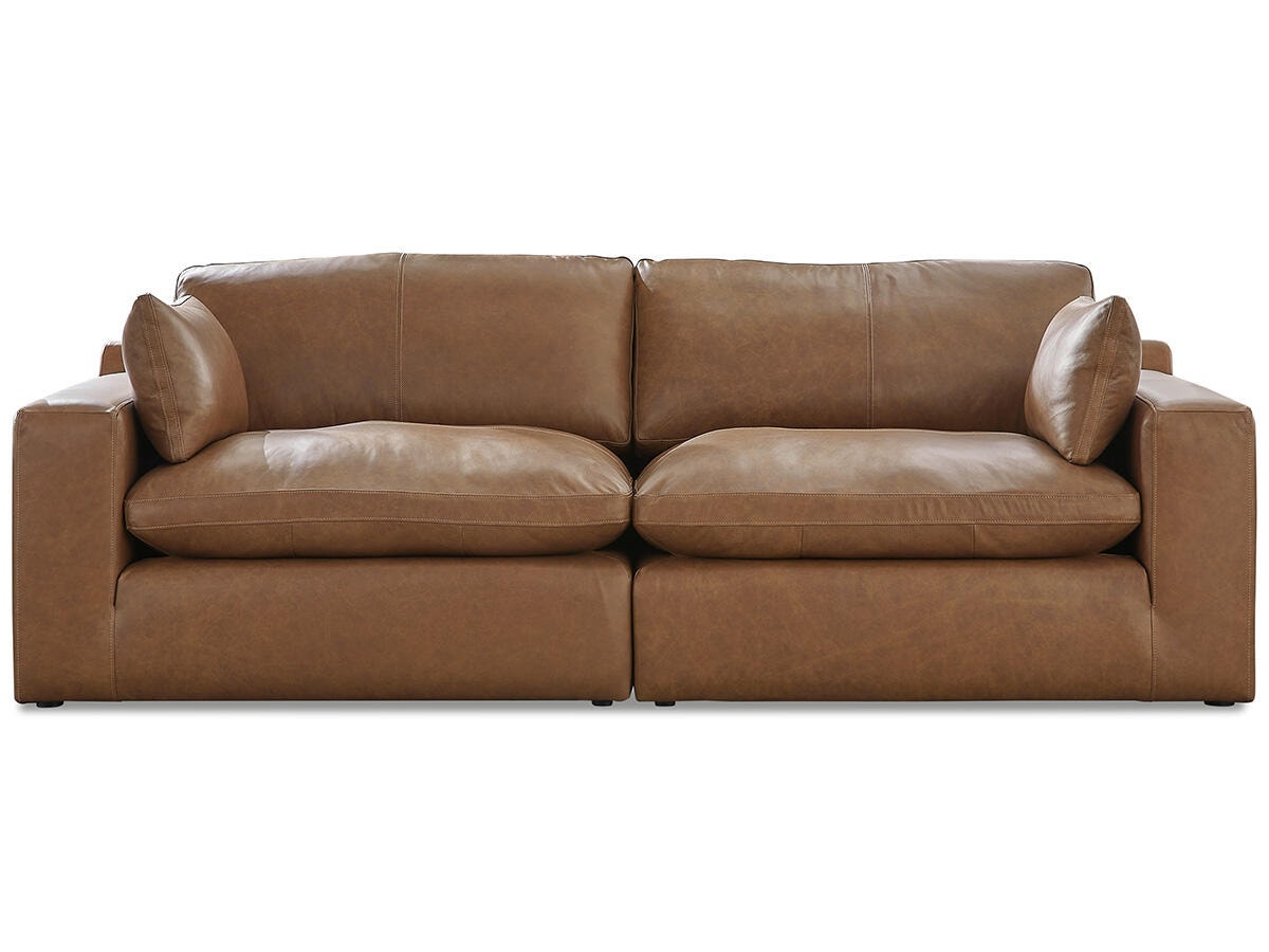 Emilia 2-Piece Sectional Loveseat, Caramel, large