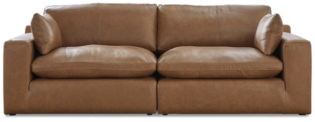Emilia 2-Piece Leather Modular Loveseat