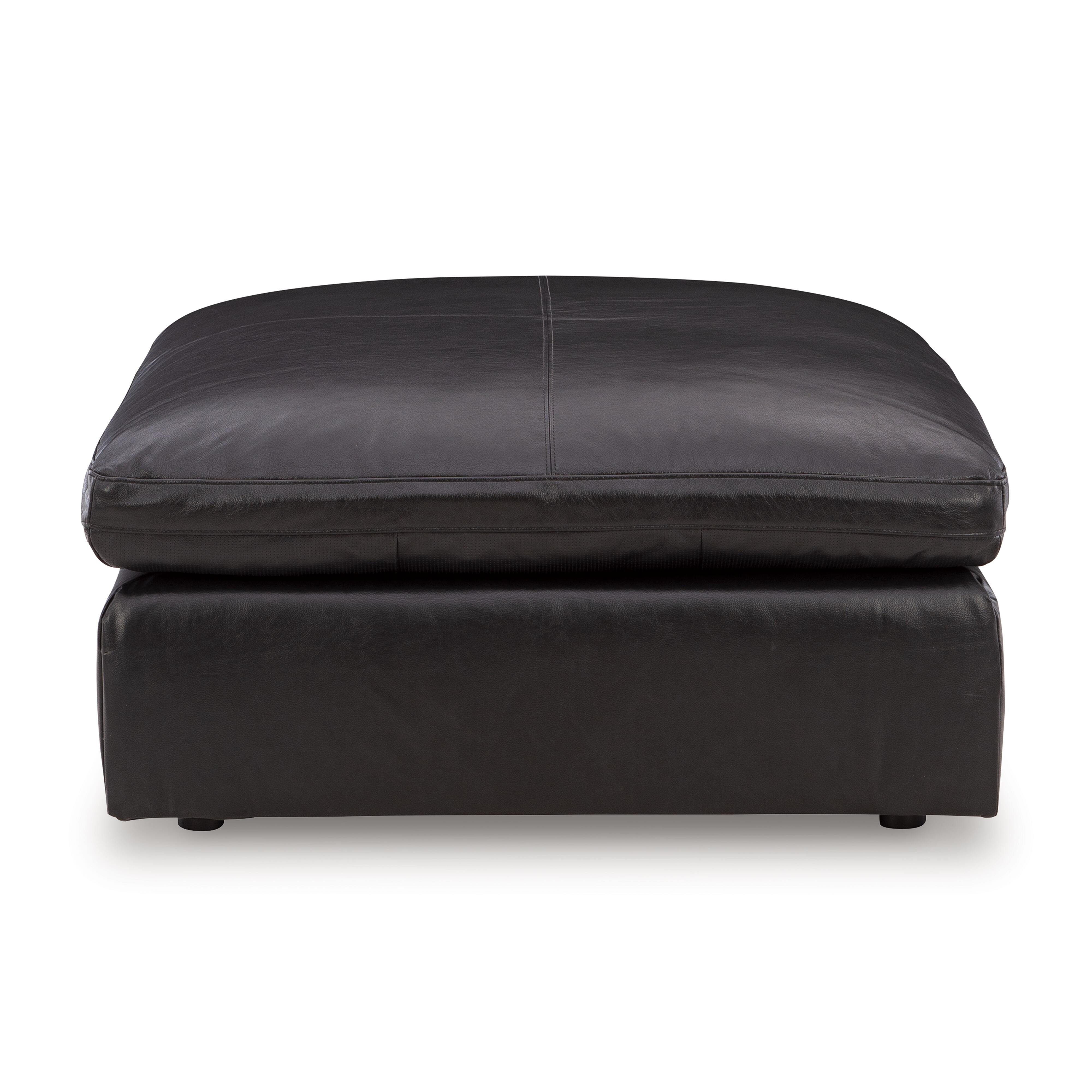 Emilia Oversized Accent Ottoman, Black, large