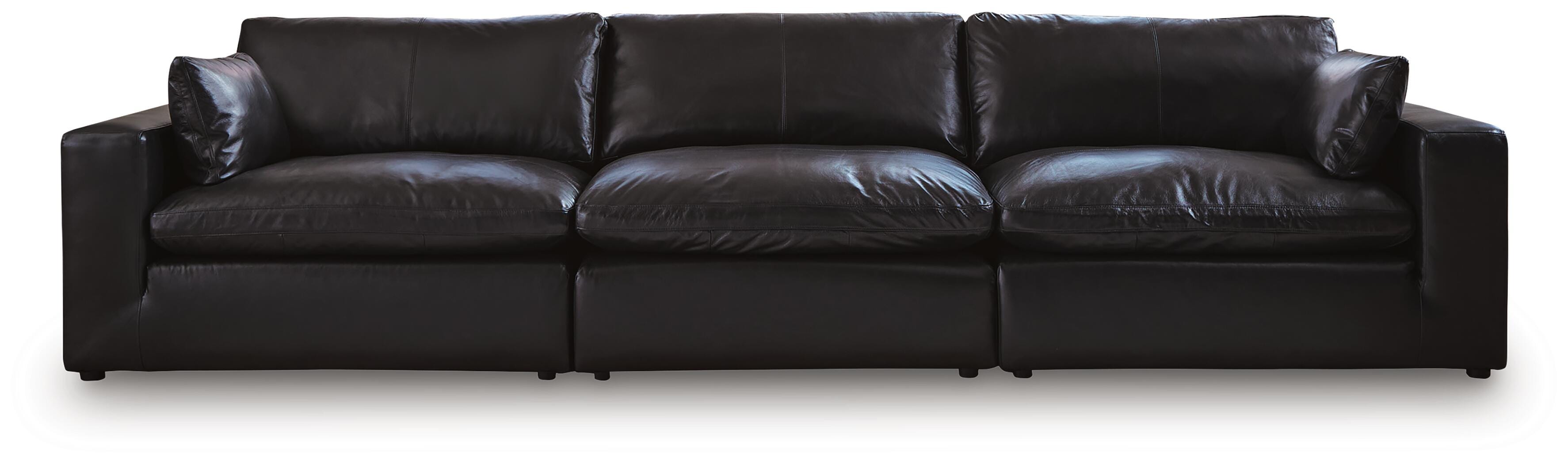Emilia 3-Piece Sectional Sofa, Black, large