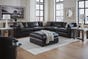 Emilia 5-Piece Sectional, Black, large