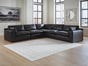 Emilia 5-Piece Sectional, Black, large