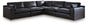 Emilia 5-Piece Sectional, Black, large