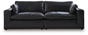 Emilia 2-Piece Sectional Loveseat, Black, large