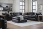 Emilia 5-Piece Sectional, Black, large