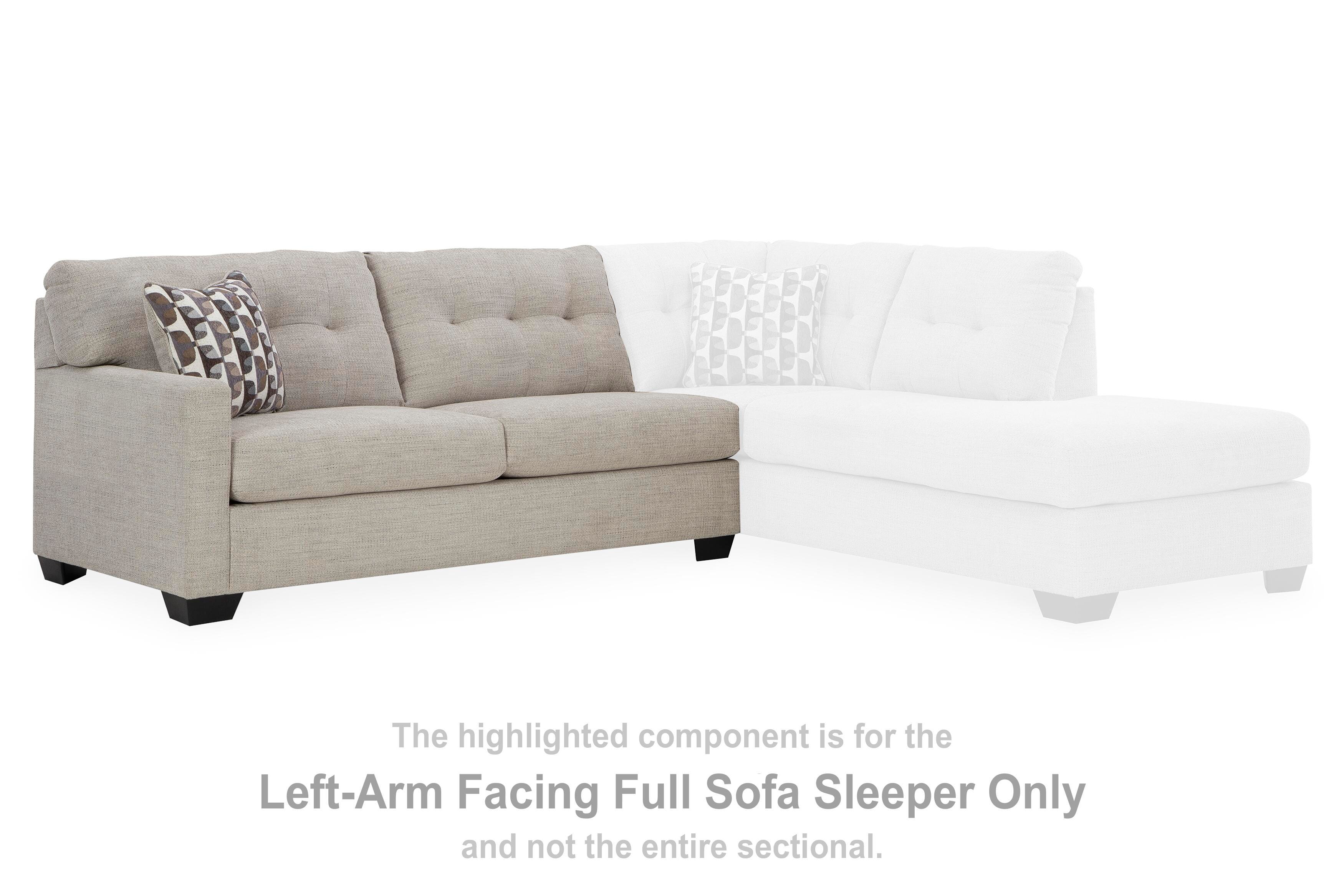 Mahoney Left-Arm Facing Full Sofa Sleeper, , large