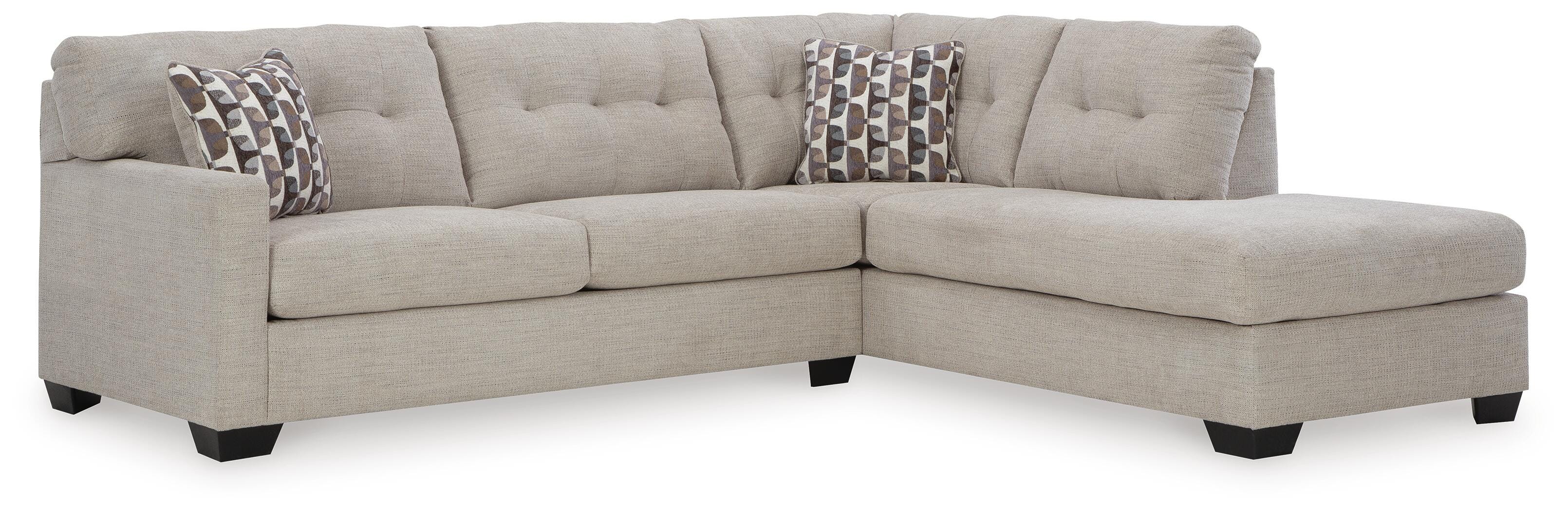 Mahoney 2-Piece Sectional with Chaise, Pebble, large