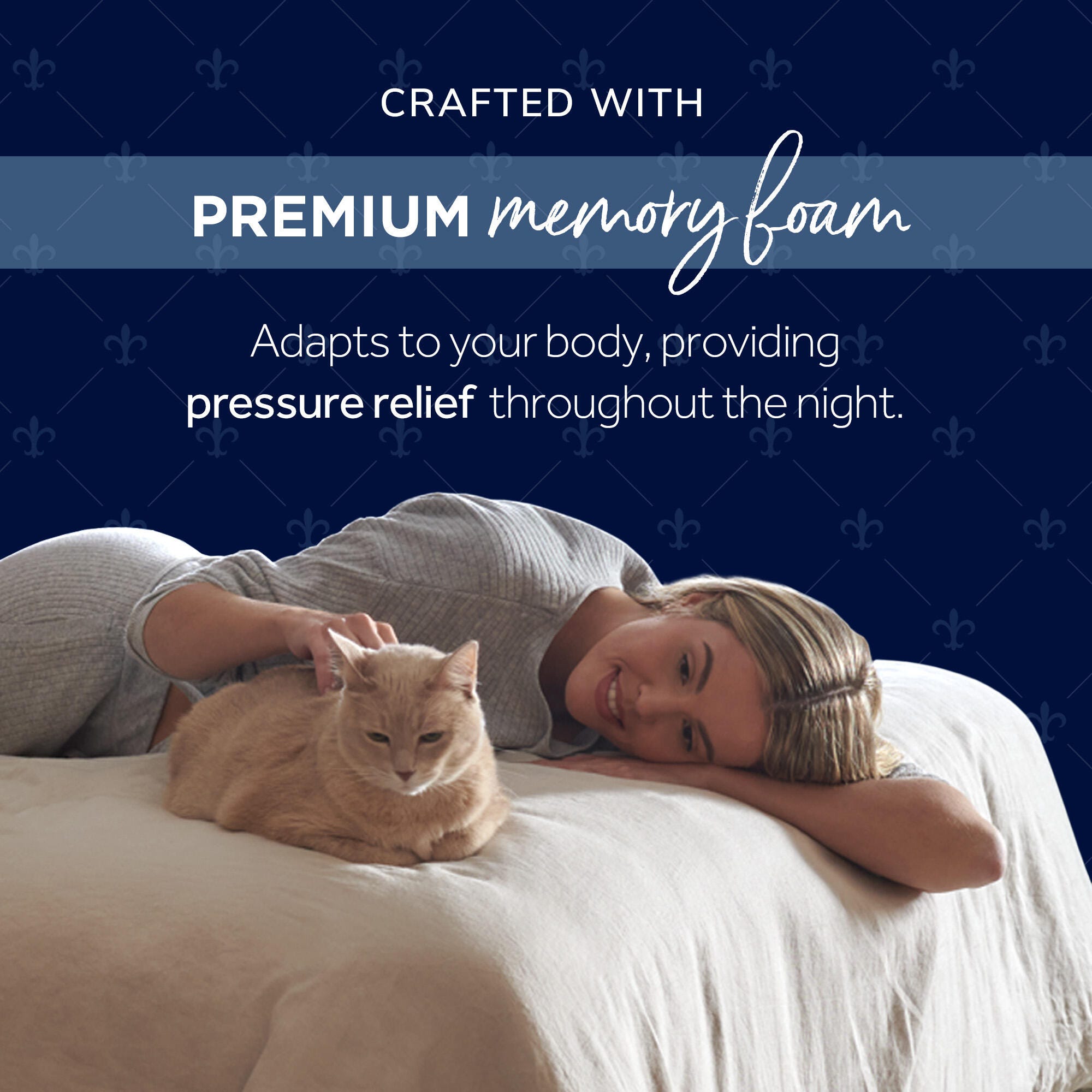 Stearns & Foster Estate Medium Tight Top Full Mattress, Navy, large