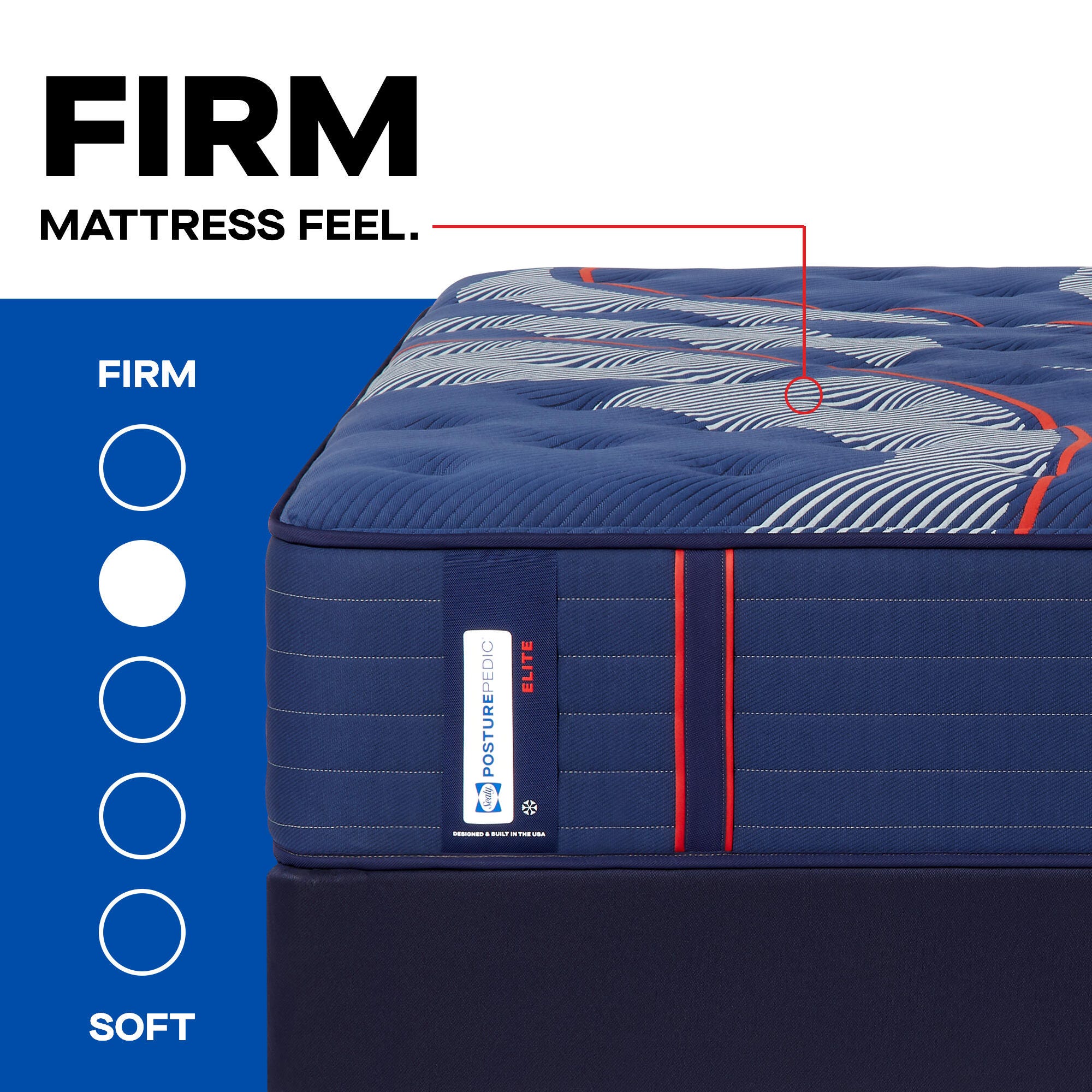 Sealy Posturepedic® Elite Albany II Firm Full Mattress, Blue, large