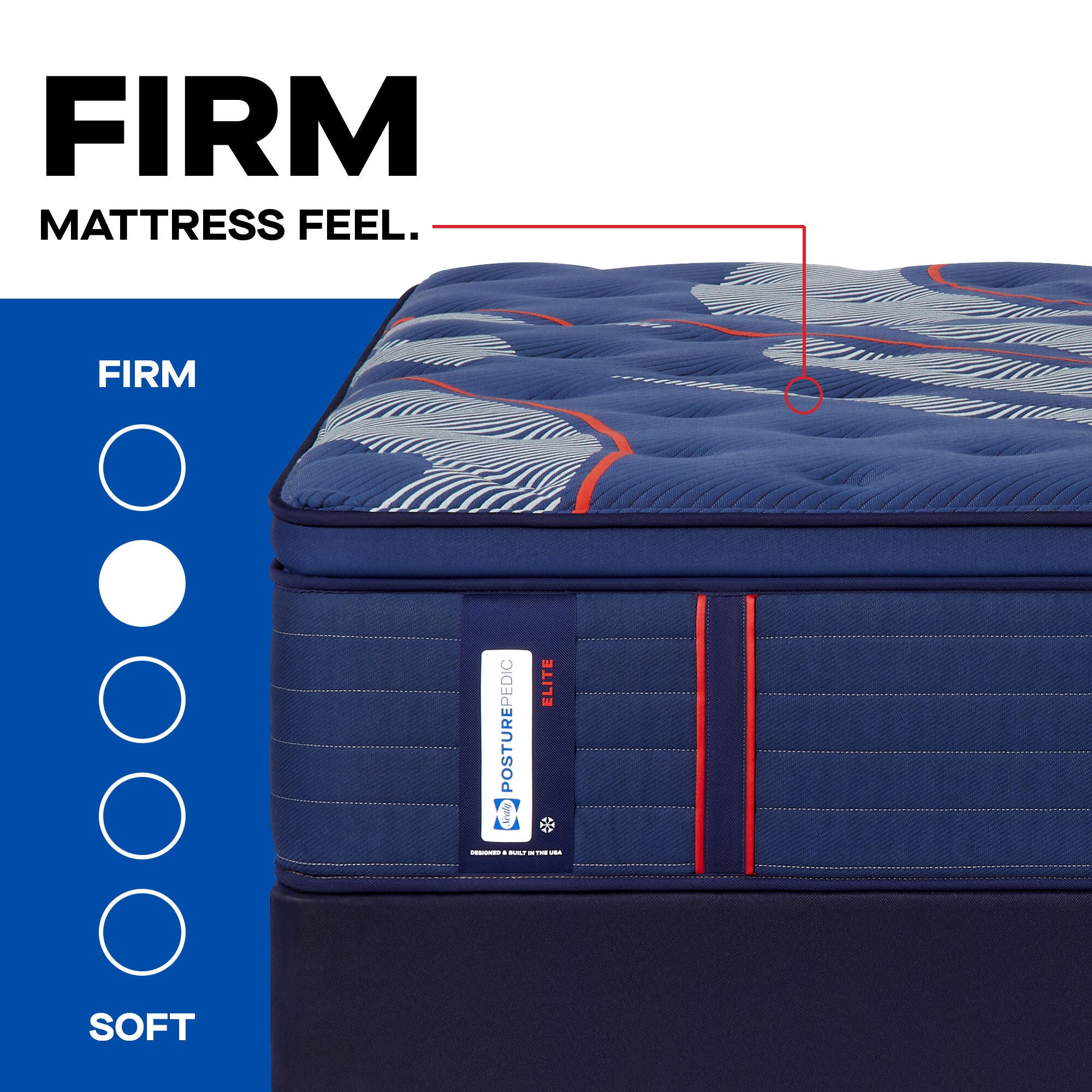 Sealy Posturepedic® Elite Brenham II Firm Pillowtop Full Mattress, Blue, large