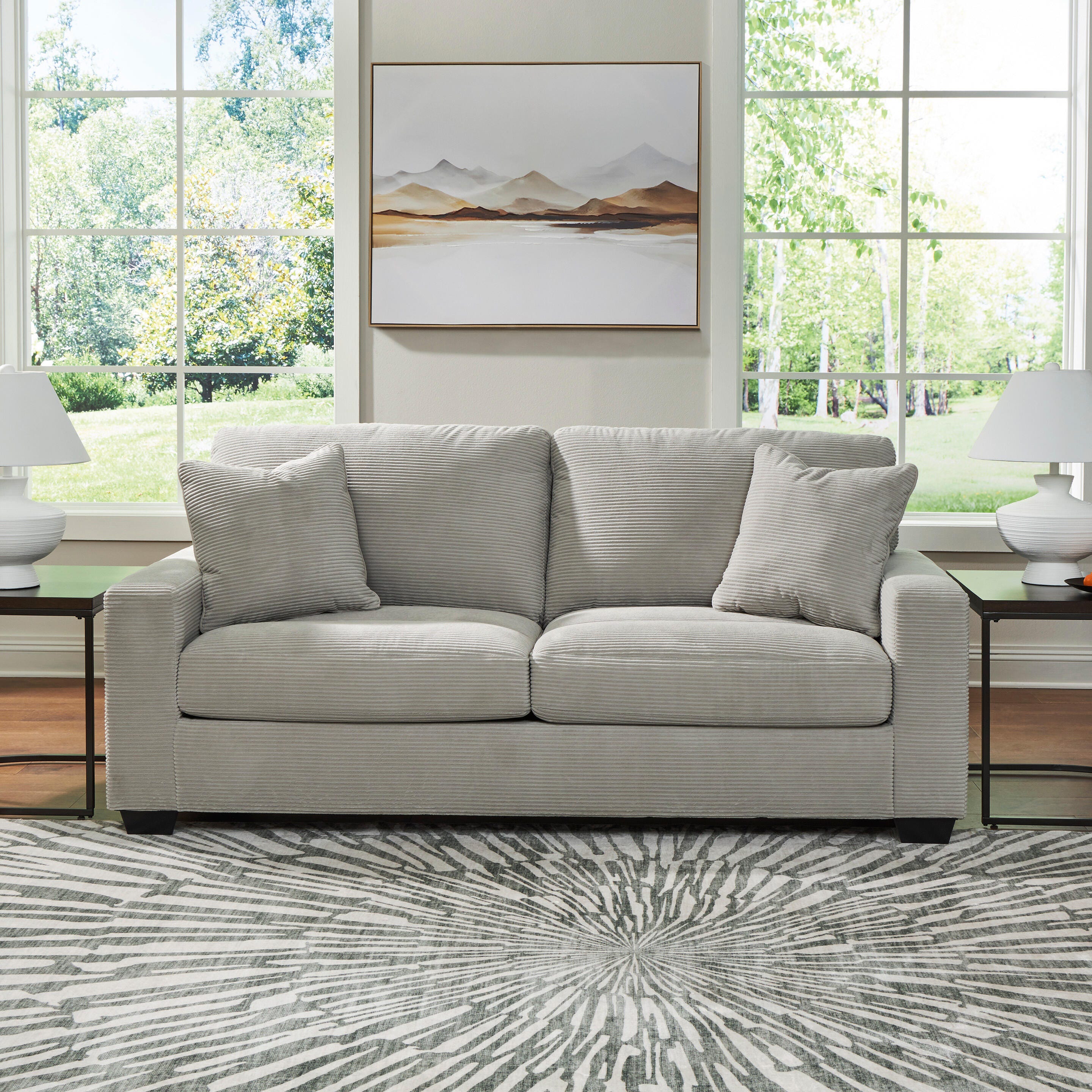 Amesley Sofa, Smoke, large