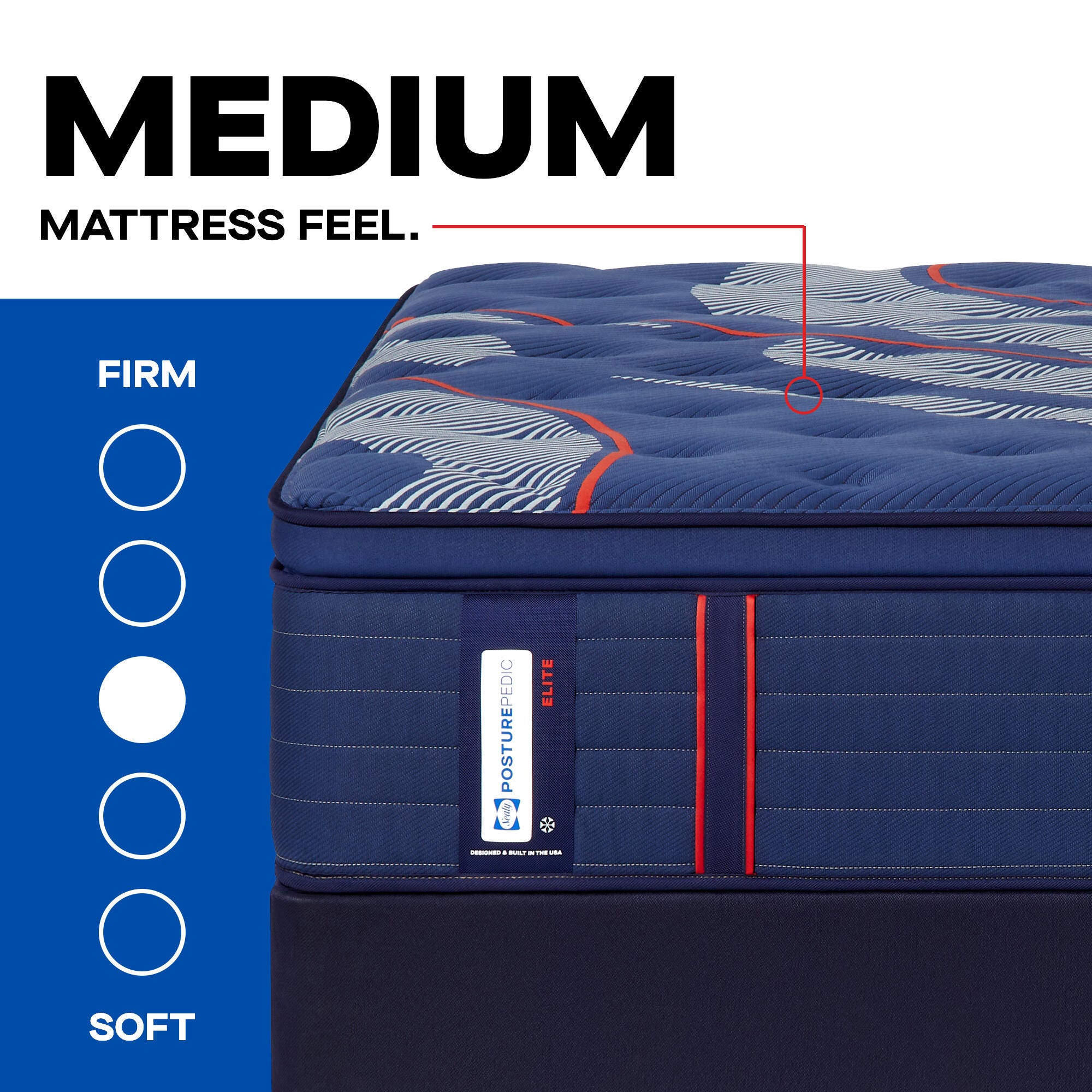 Sealy Posturepedic® Elite Brenham II Medium Pillowtop King Mattress, Blue, large