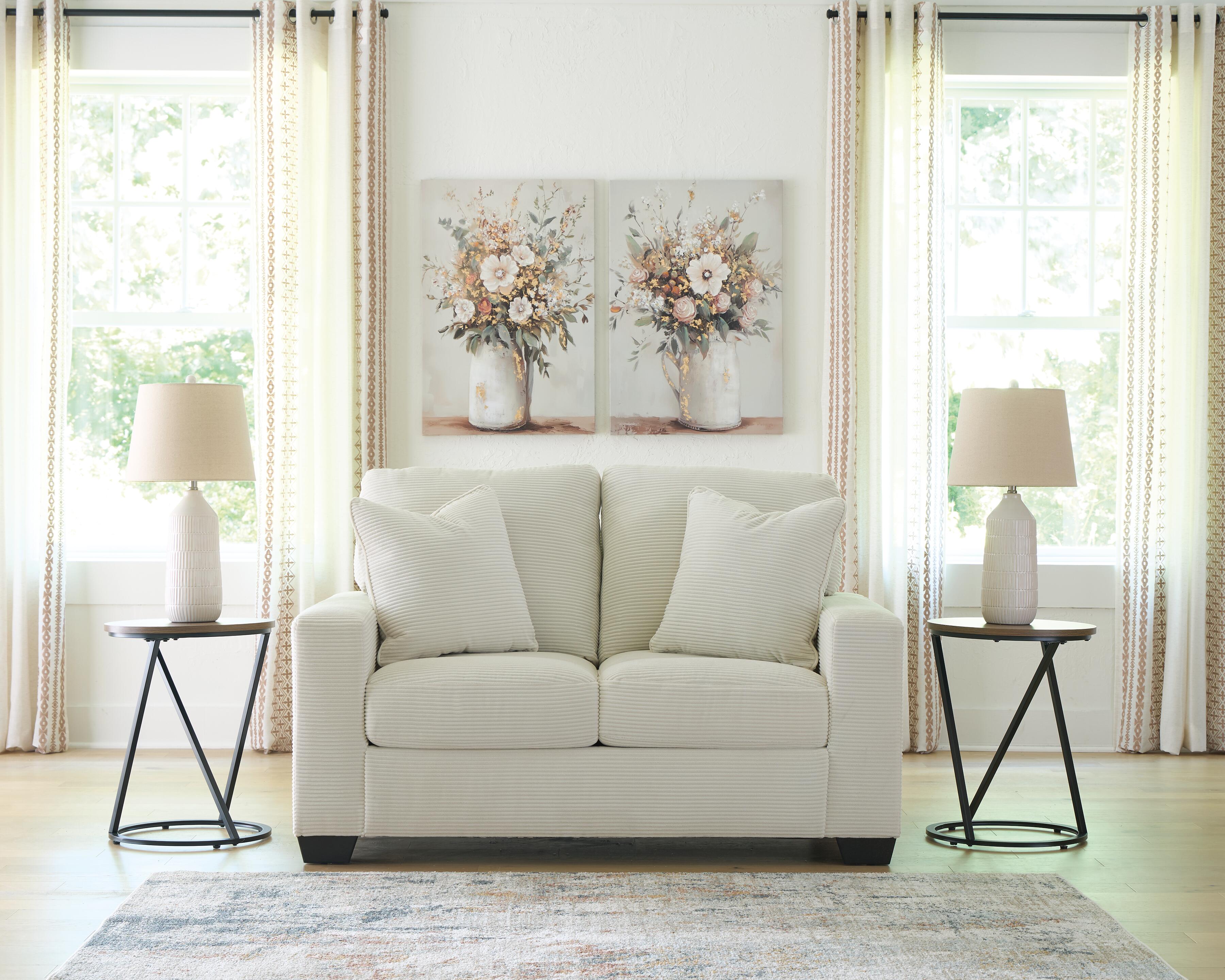 Amesley Sofa and Loveseat, Ivory, large