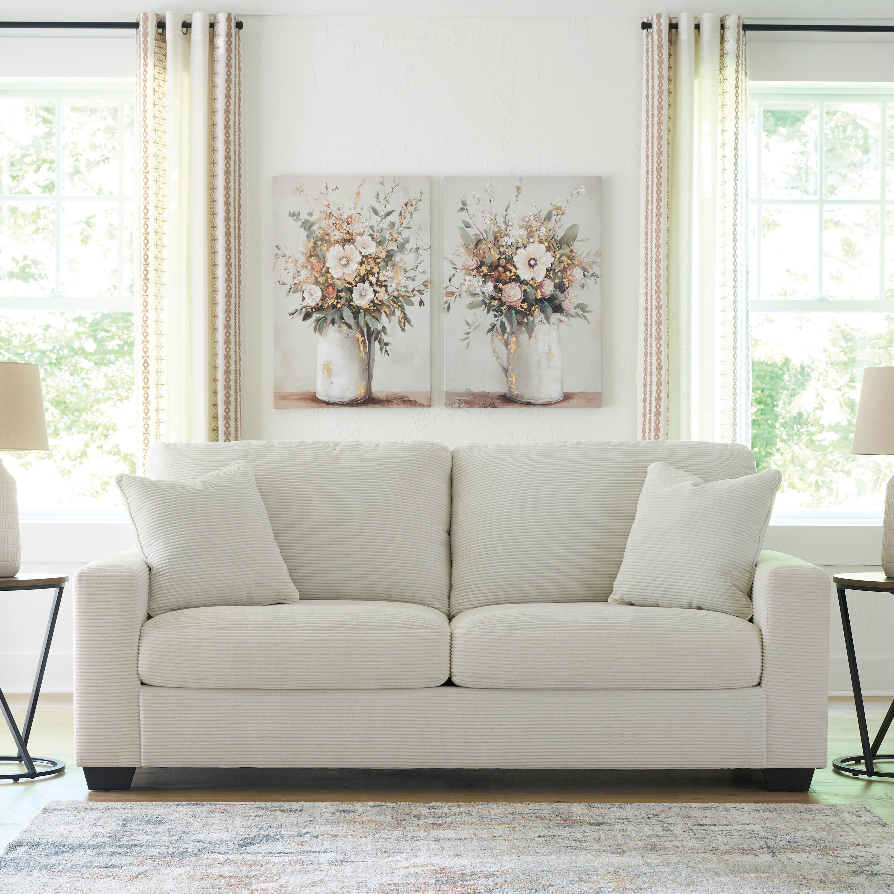 Amesley Sofa, Ivory, large