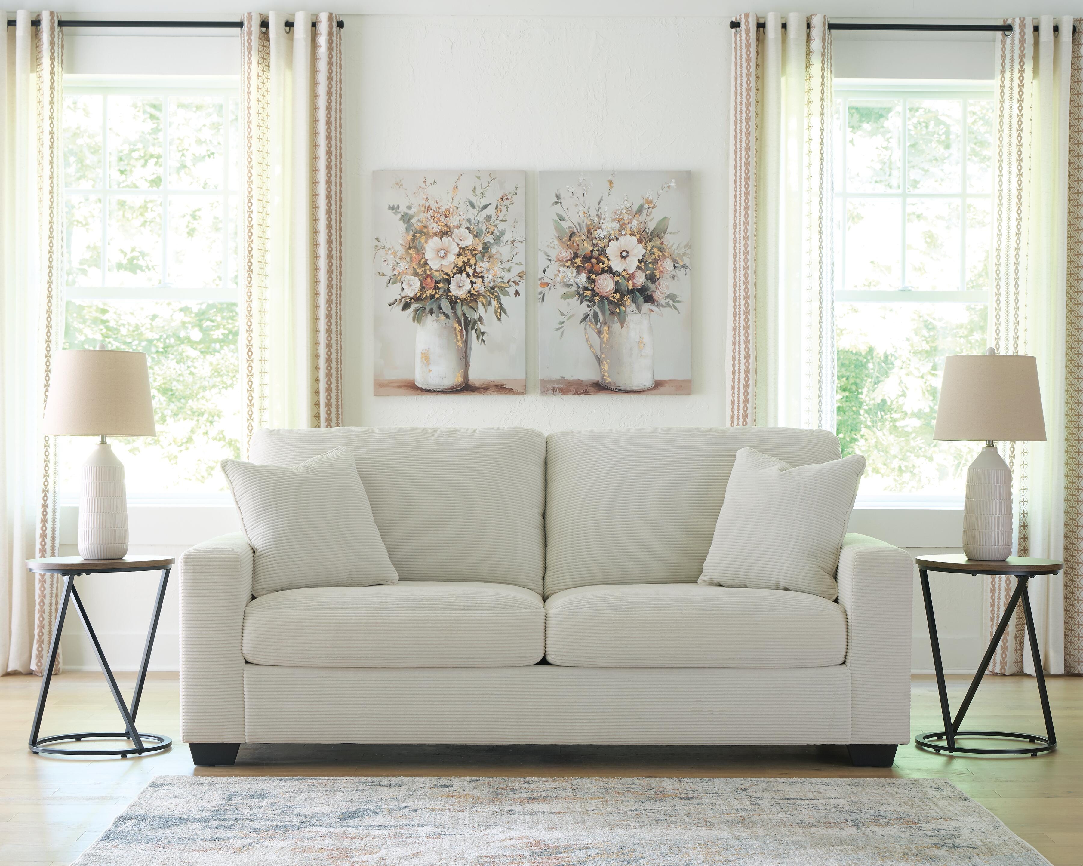 Amesley Sofa and Loveseat, Ivory, large