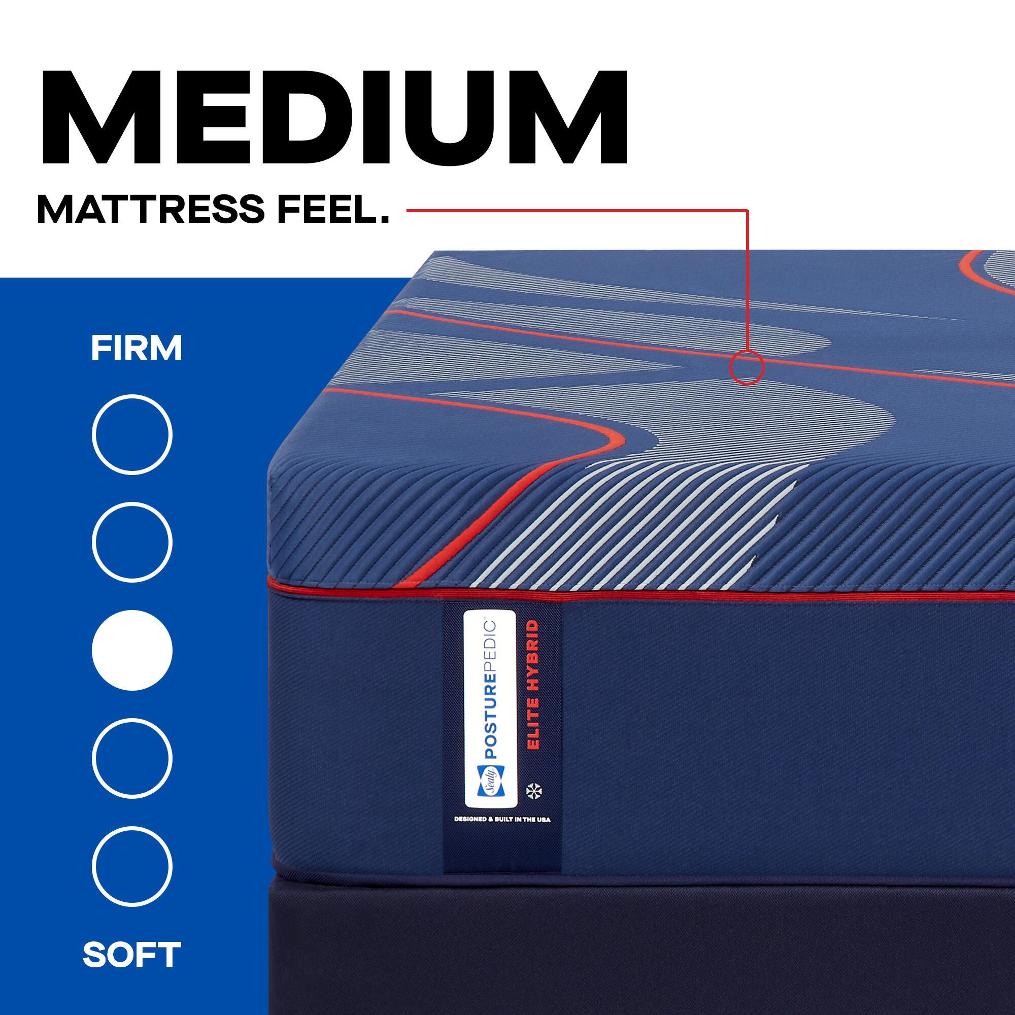 Sealy Posturepedic® Elite Albany II Hybrid Medium Twin XL Mattress, Blue, large