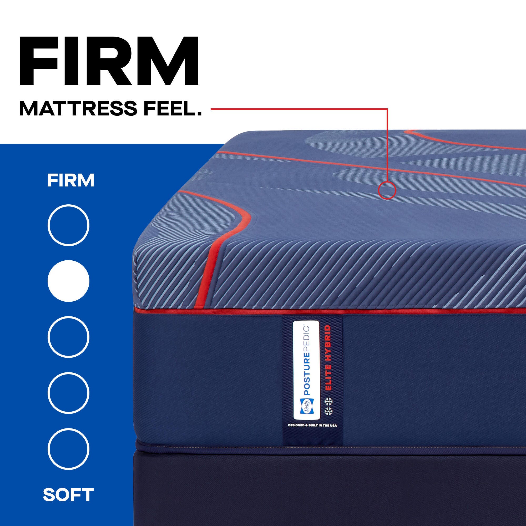 Sealy Posturepedic® Elite High Point II Hybrid Firm King Mattress, Blue, large