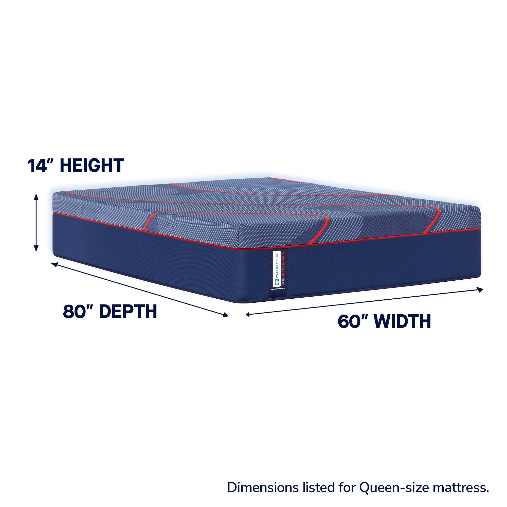Sealy Posturepedic® Elite High Point II Hybrid Firm California King Mattress, Blue, large