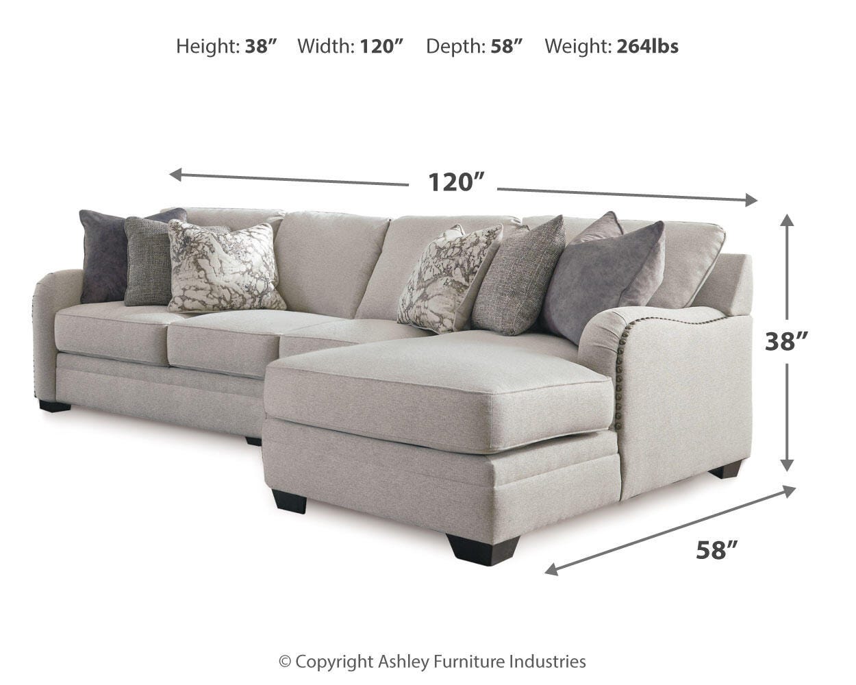 Dellara 3-Piece Sectional with Chaise - image 4
