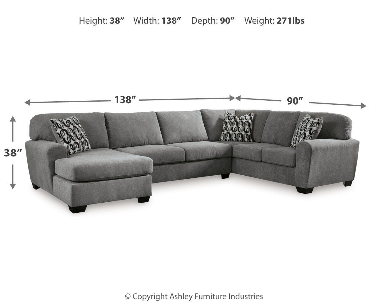Birkdale Court 3-Piece Sectional with Chaise - image 5