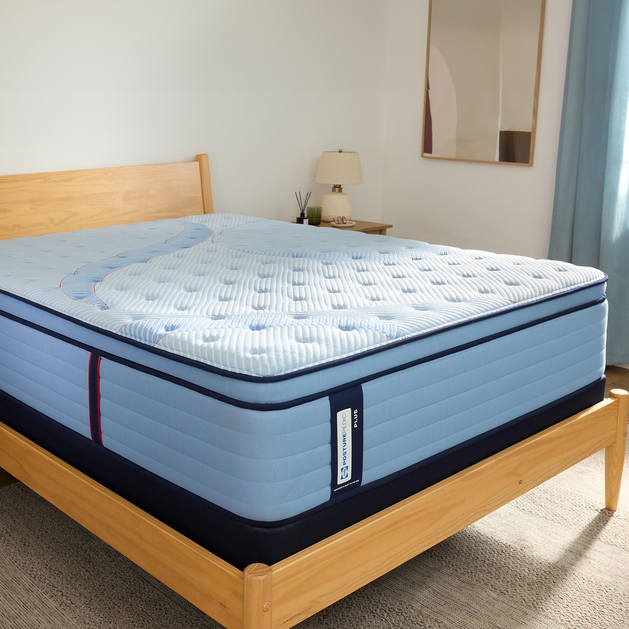 Sealy Posturepedic&reg; Plus Split California King Mattress, Blue, large