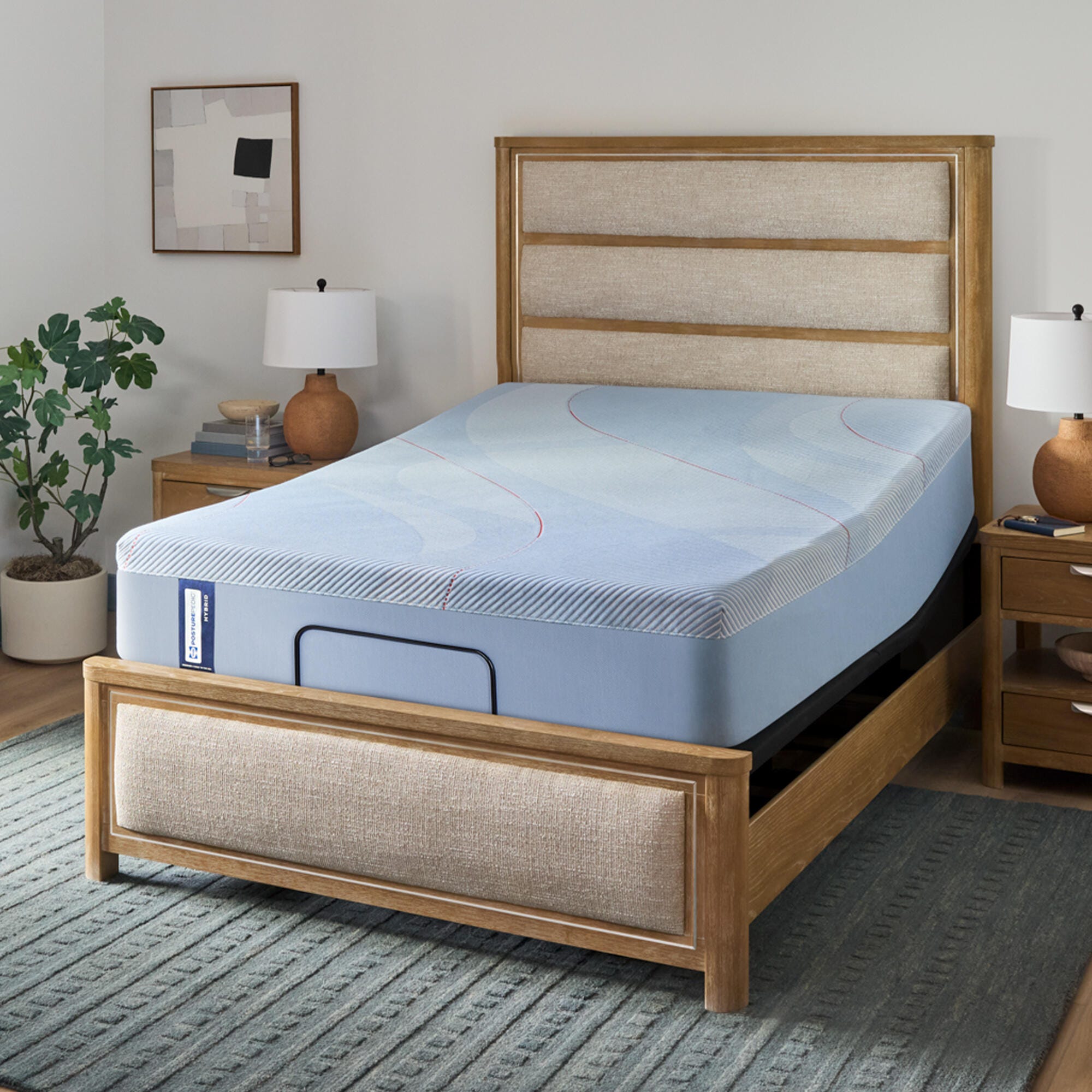 Sealy Posturepedic&reg; Split California King Mattress, Blue, large