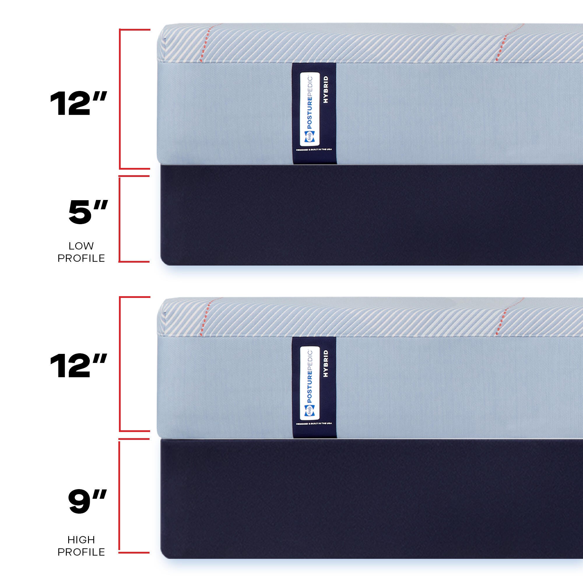 Sealy Posturepedic® Split California King Mattress, Blue, large