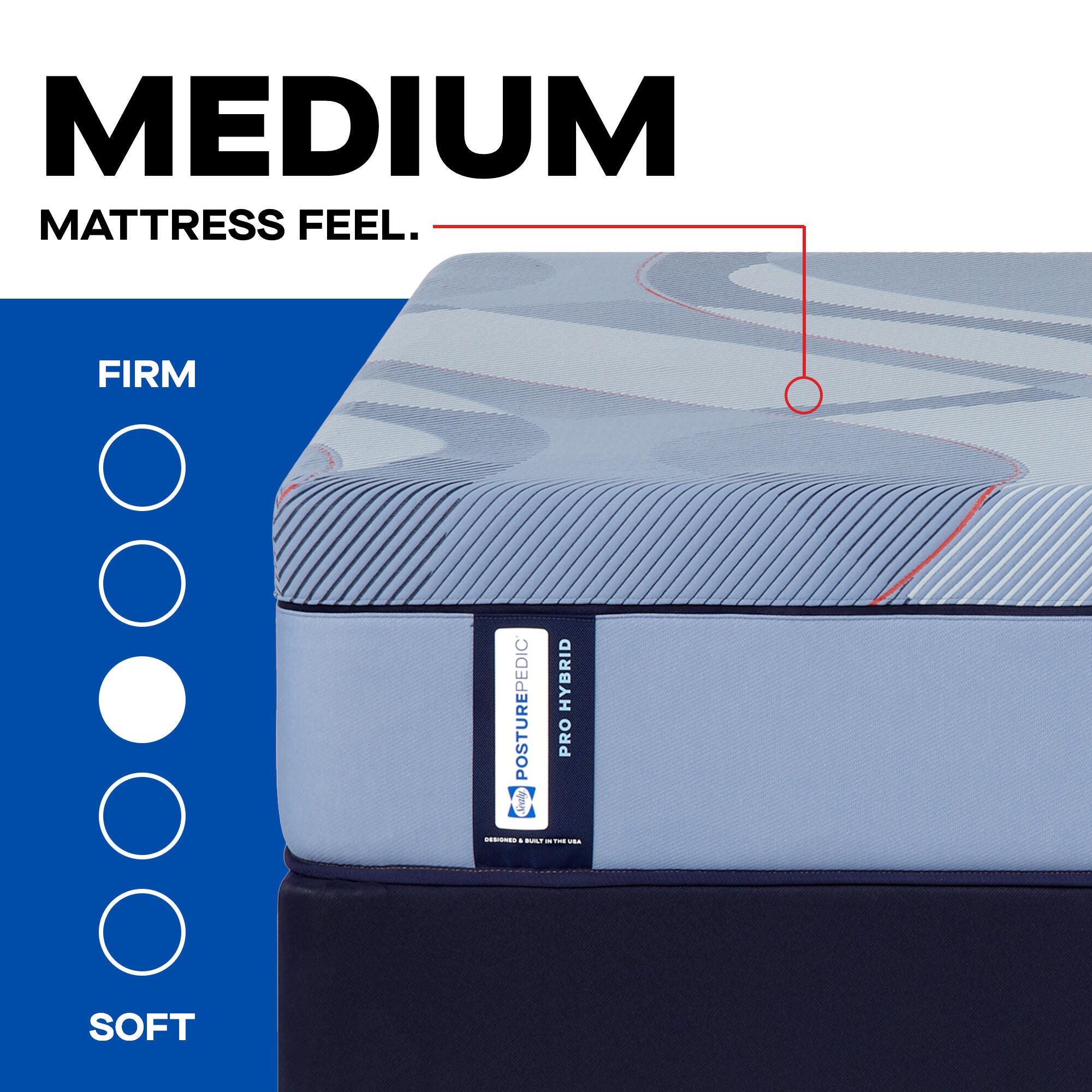 Sealy Posturepedic® Plus Split California King Mattress, Blue, large