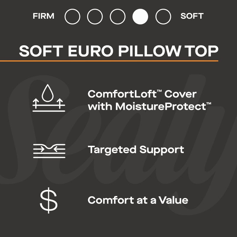 Sealy® Princeton II Soft Pillowtop King Mattress, Gray