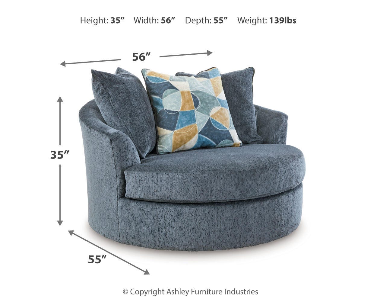 Maxon Place Oversized Swivel Accent Chair - image 4