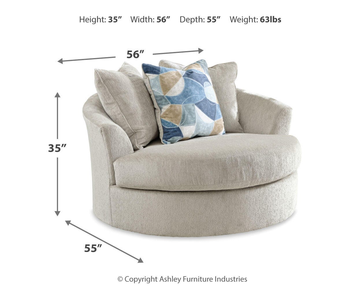 Maxon Place Oversized Swivel Accent Chair - image 4