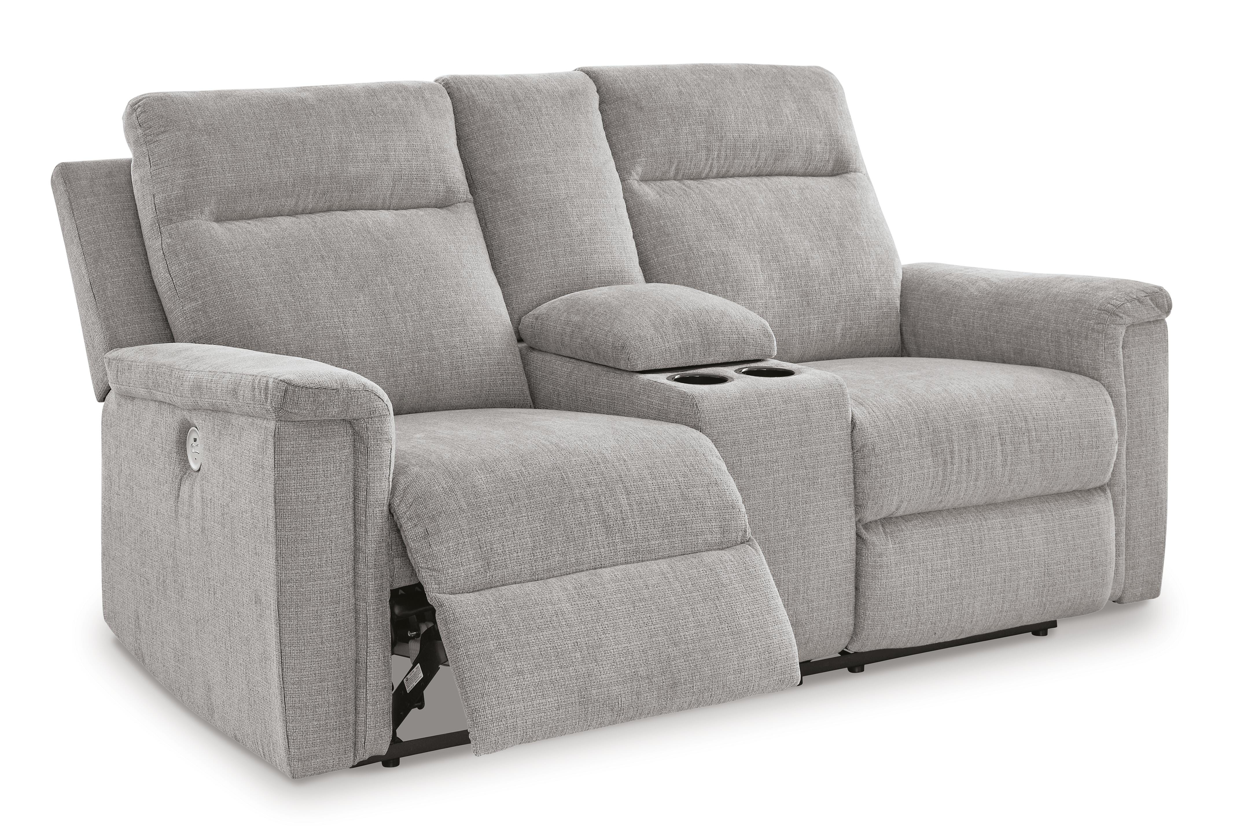 Barnsana Power Reclining Loveseat with Console - image 3