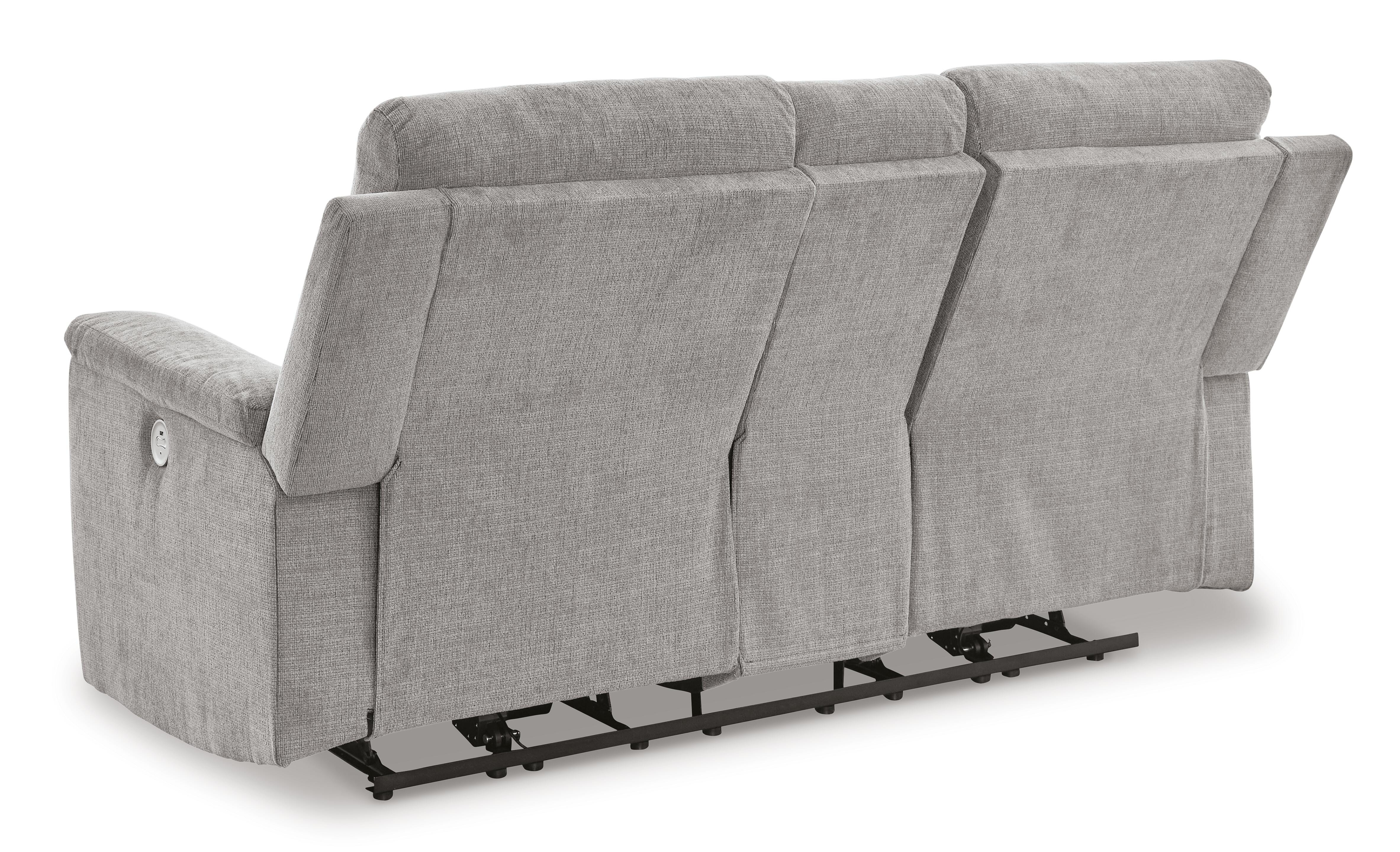 Barnsana Power Reclining Loveseat with Console - image 7