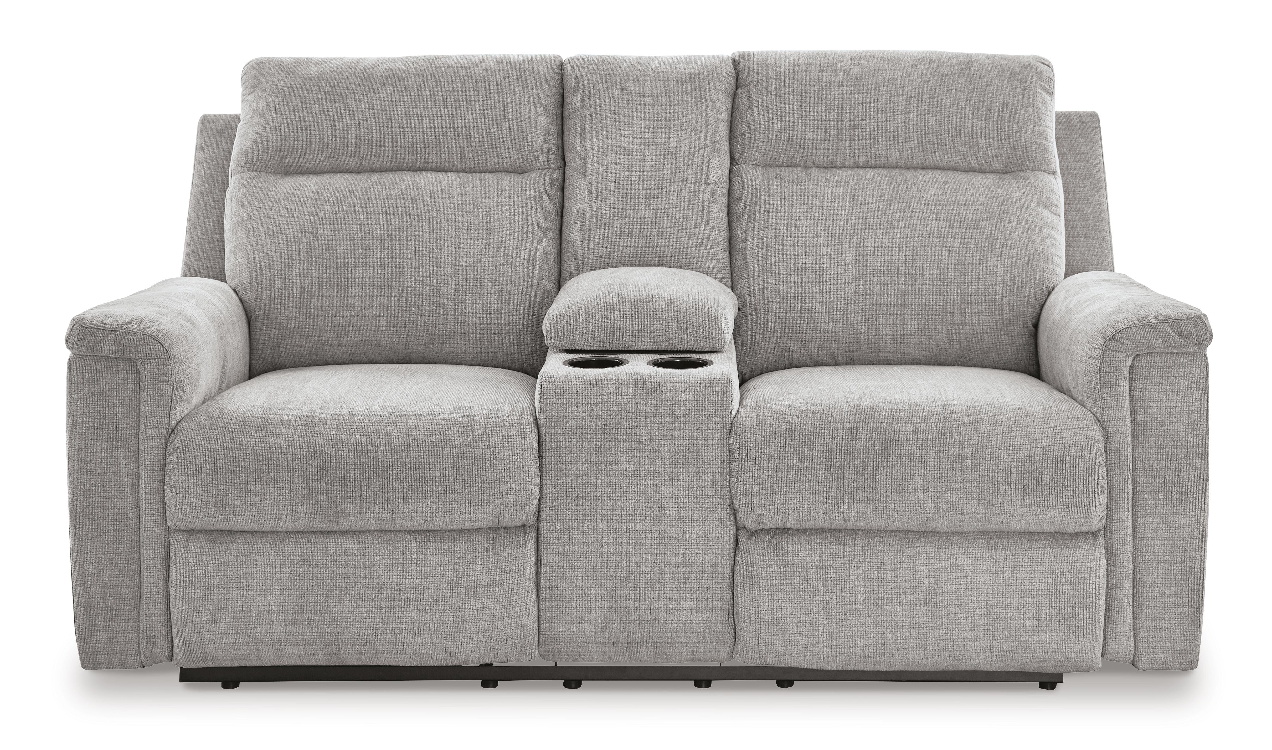 Barnsana Power Reclining Loveseat with Console - image 5