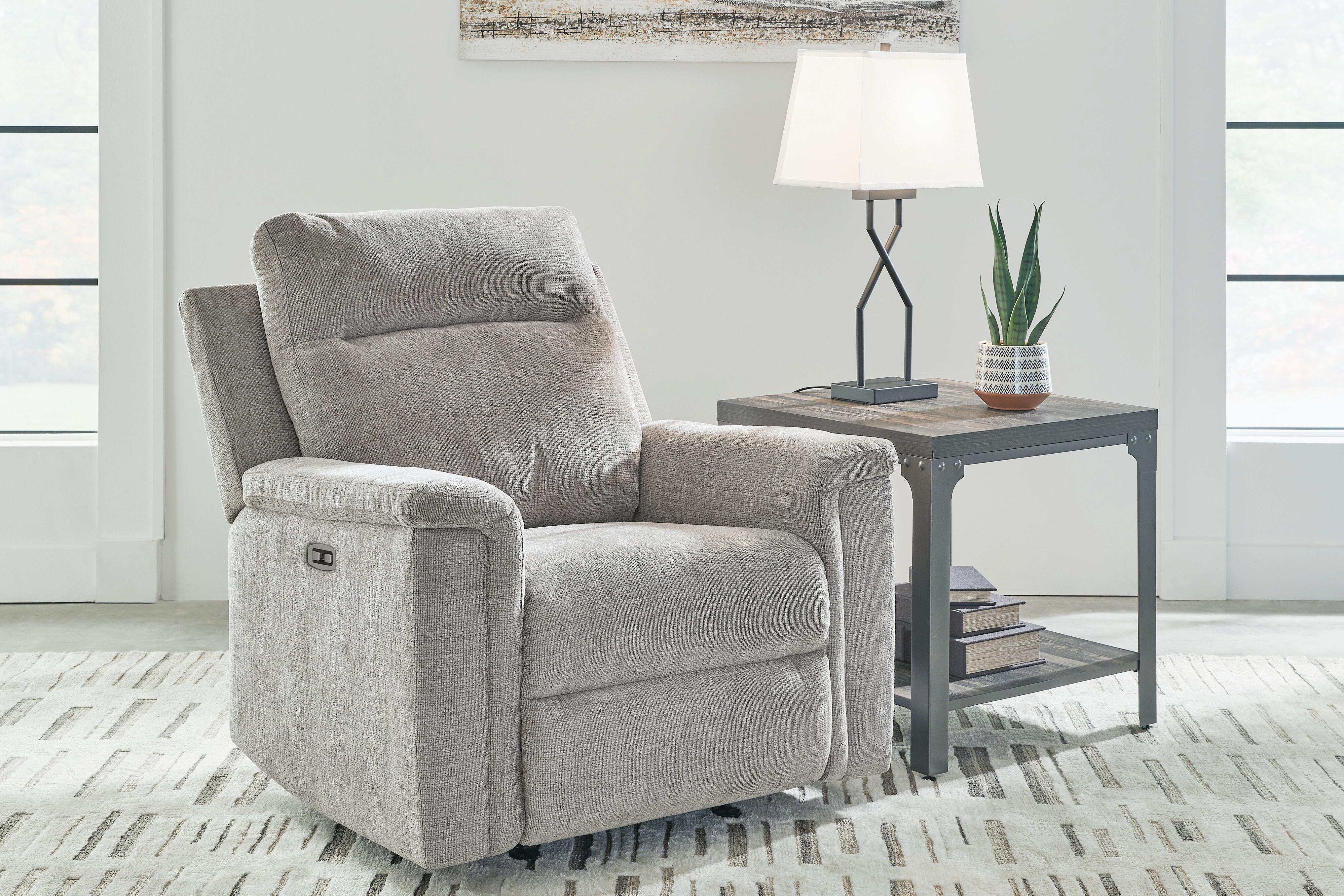 Barnsana Power Recliner, Ash, rollover