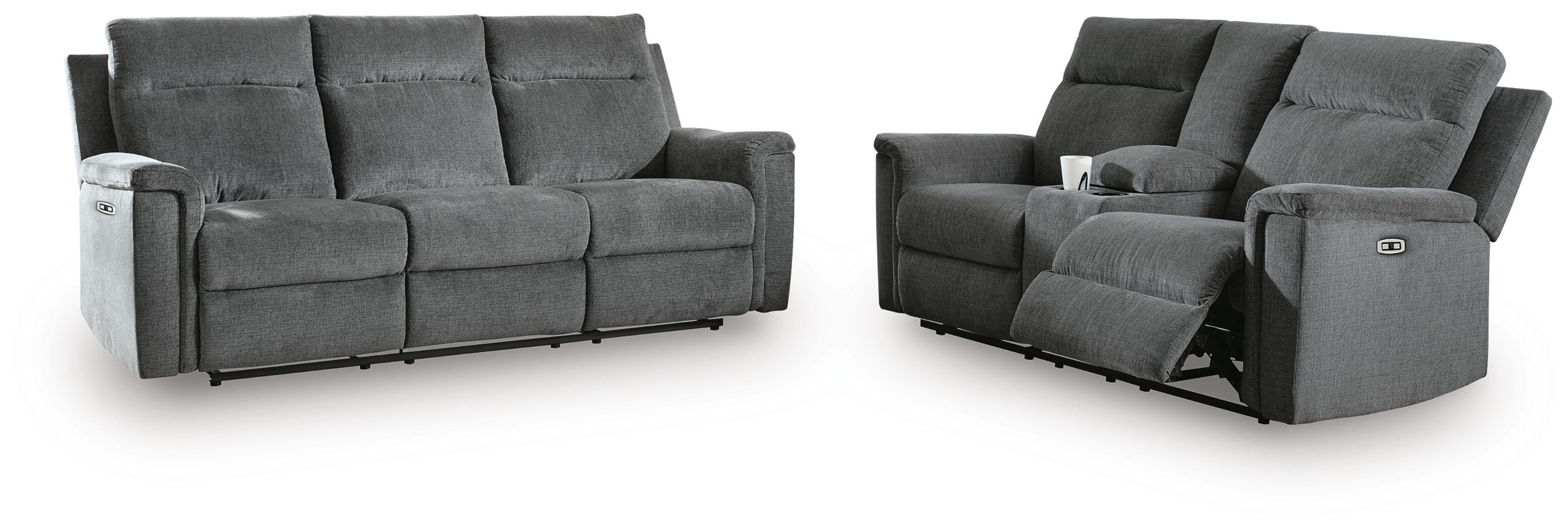 Barnsana Power Reclining Sofa and Loveseat - image 2
