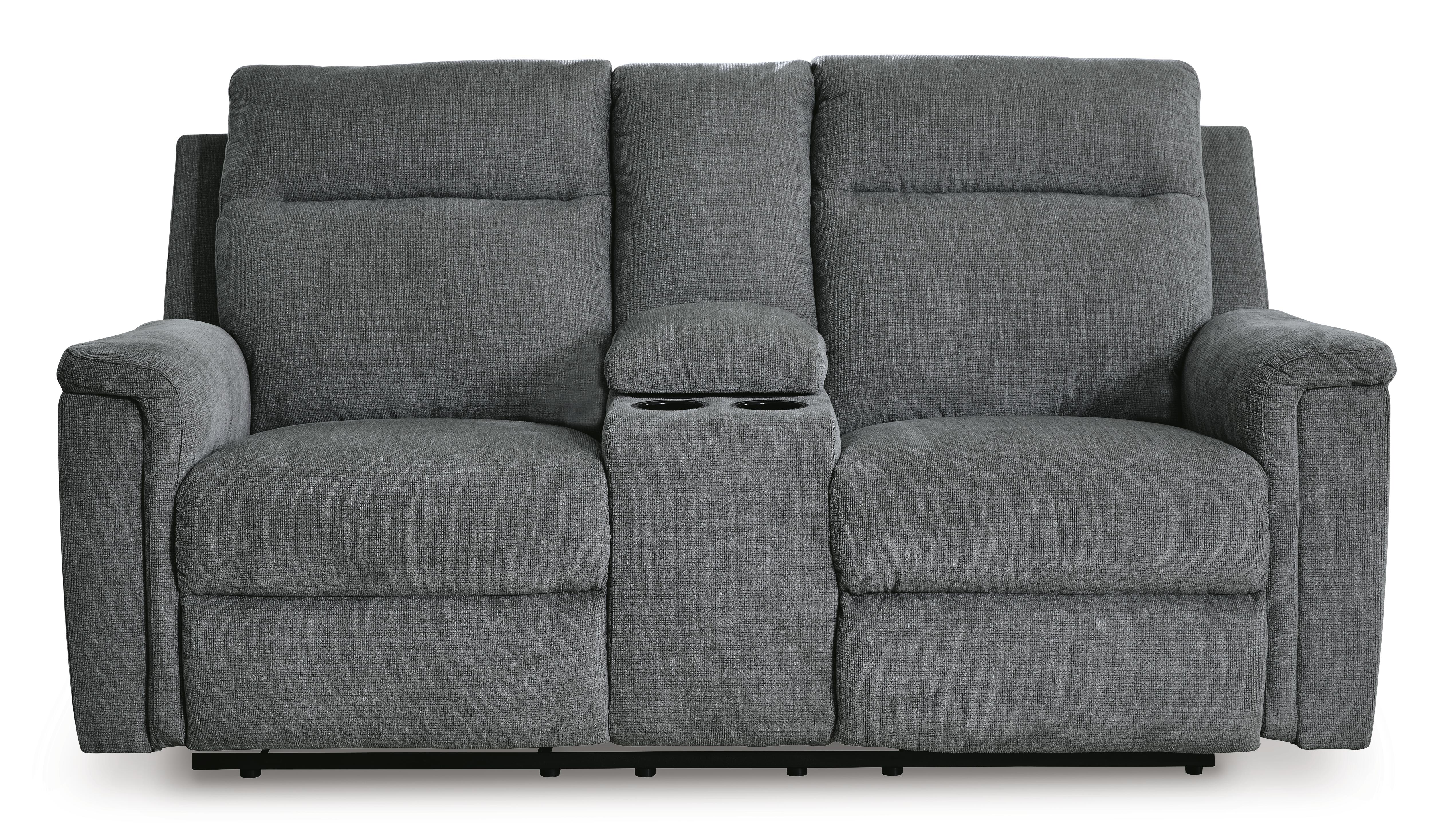 Barnsana Power Reclining Loveseat with Console - image 5