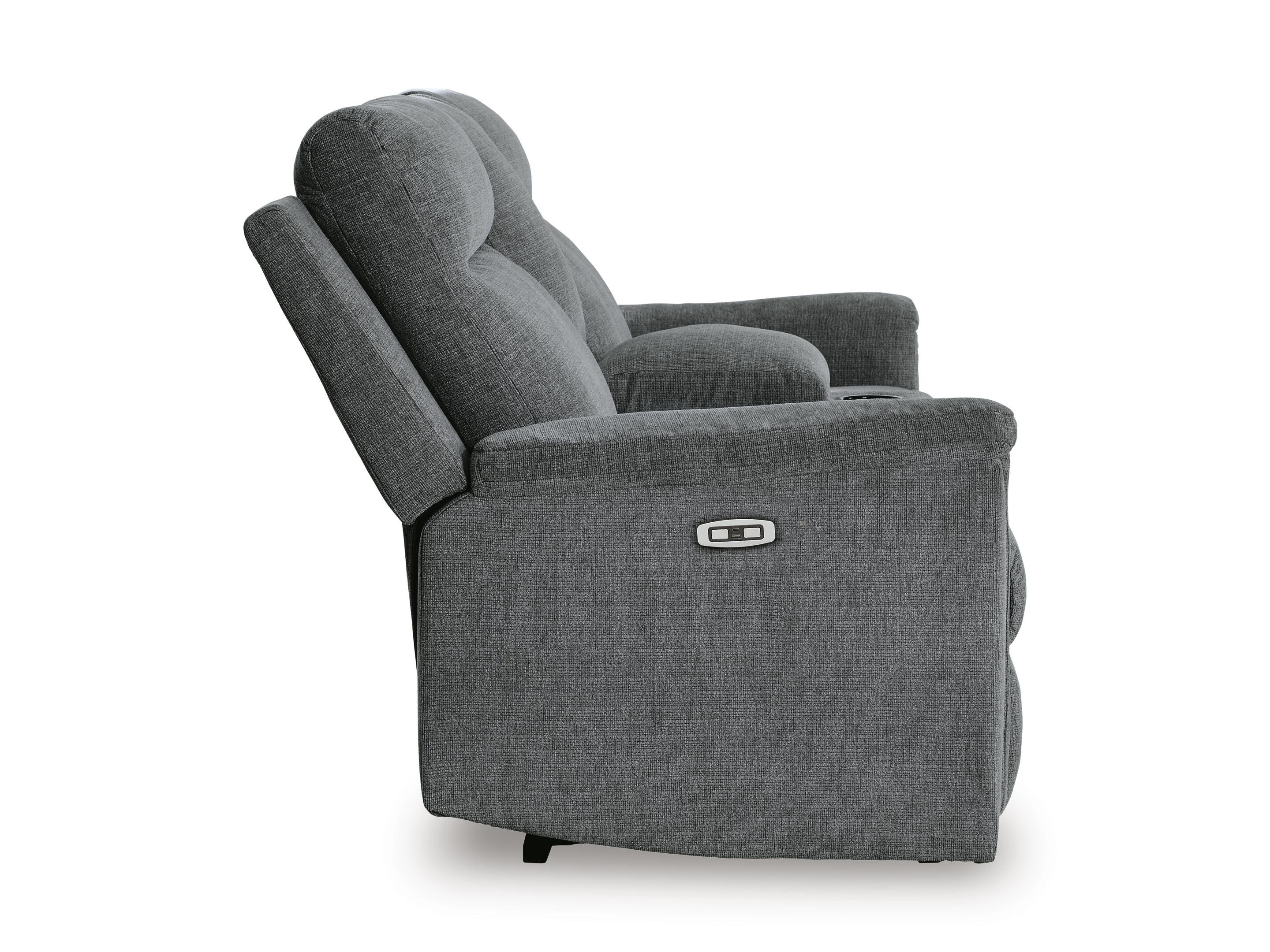 Barnsana Power Reclining Loveseat with Console - image 6