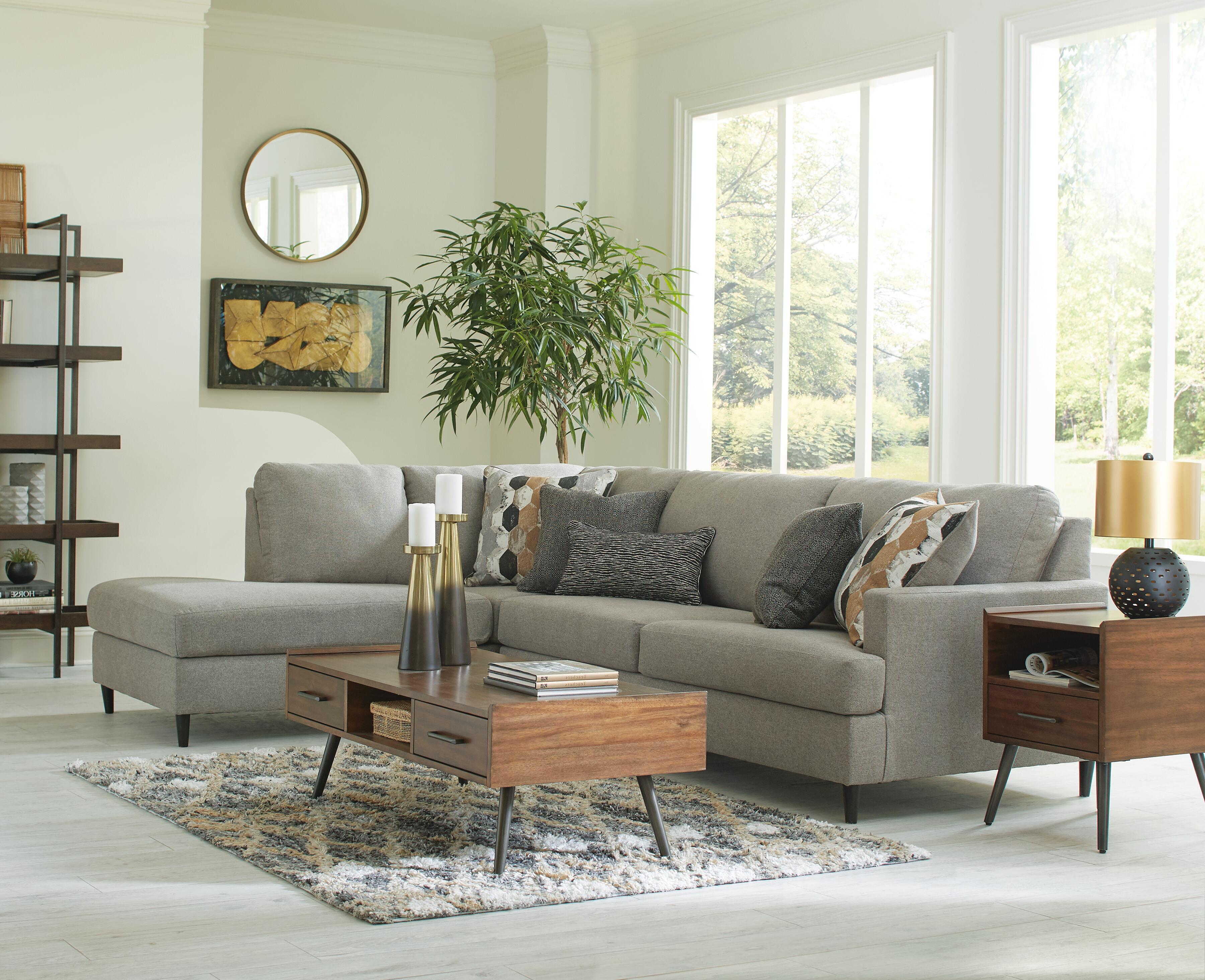 Santasia 2-Piece Sectional with Chaise, Granite, large