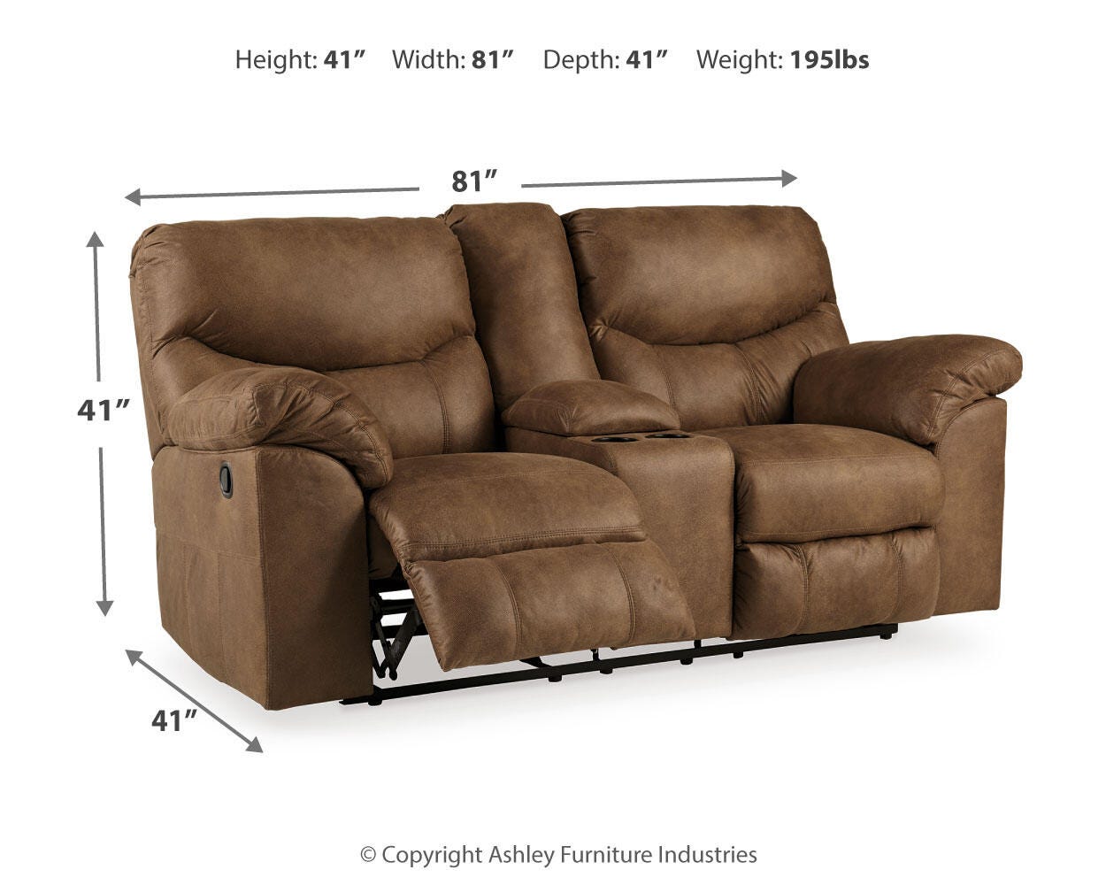 Boxberg Reclining Loveseat with Console - image 4