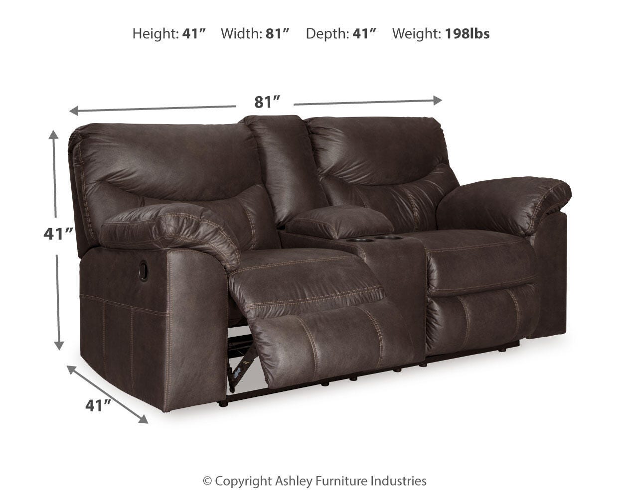 Boxberg Reclining Loveseat with Console - image 4