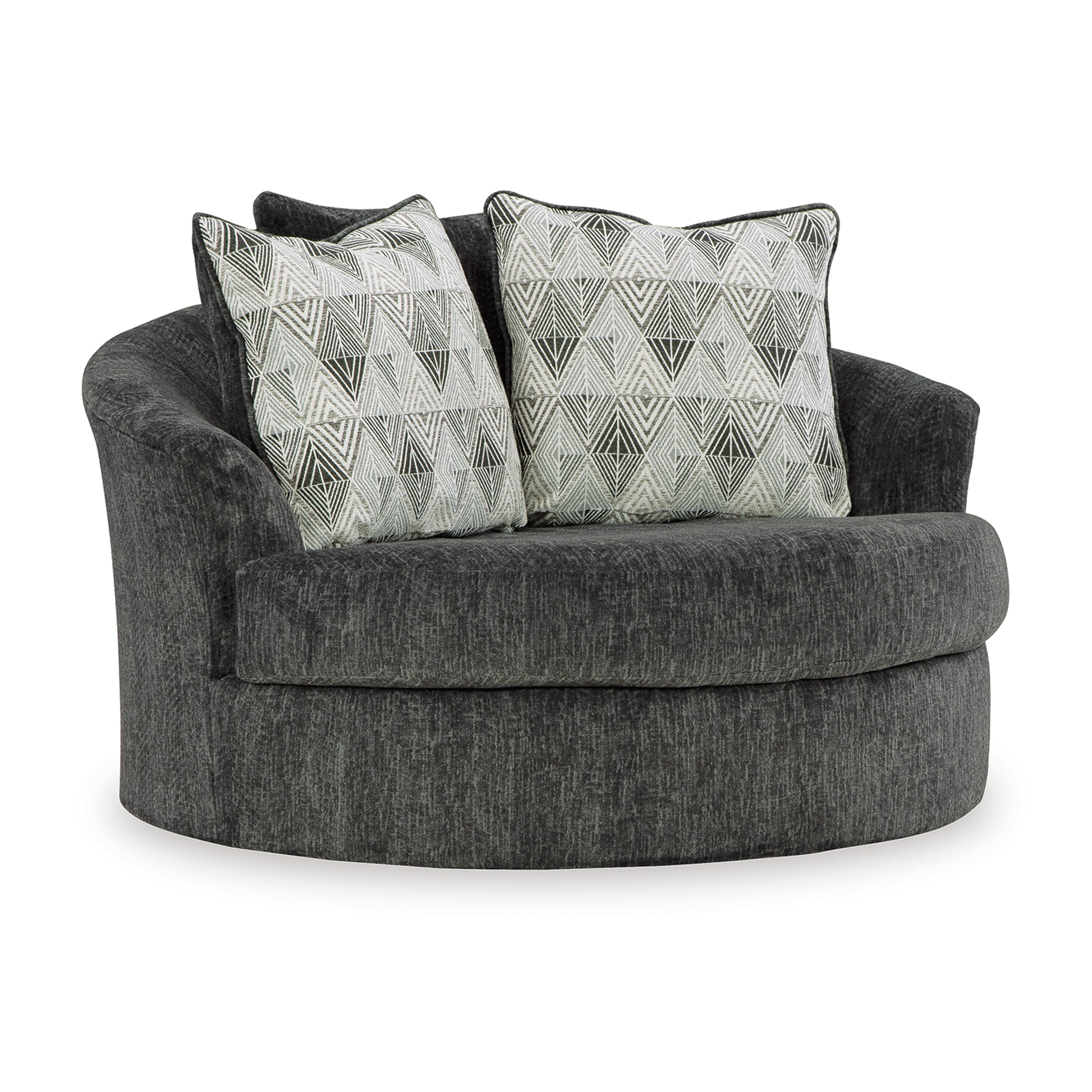 Biddeford Oversized Swivel Accent Chair, , large