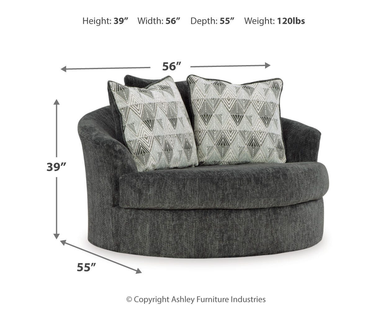 Biddeford Oversized Swivel Accent Chair - image 4