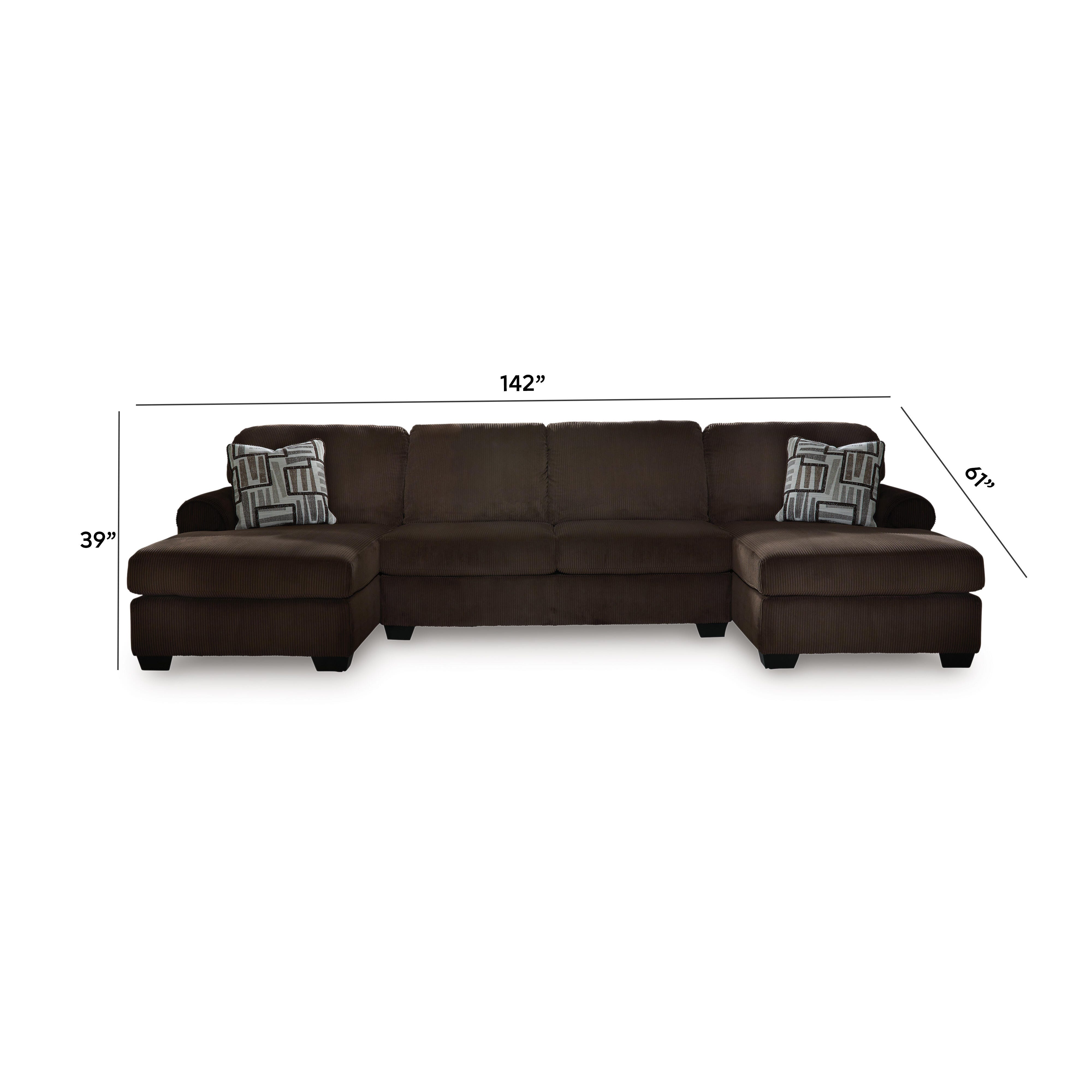 Landsings 3-Piece Sectional with Double Chaise, , large